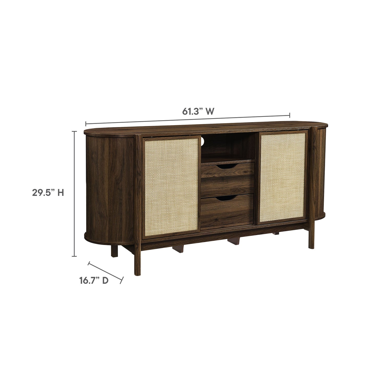 Reid 63" Curved Sideboard by Modway EEI-7166-WAL