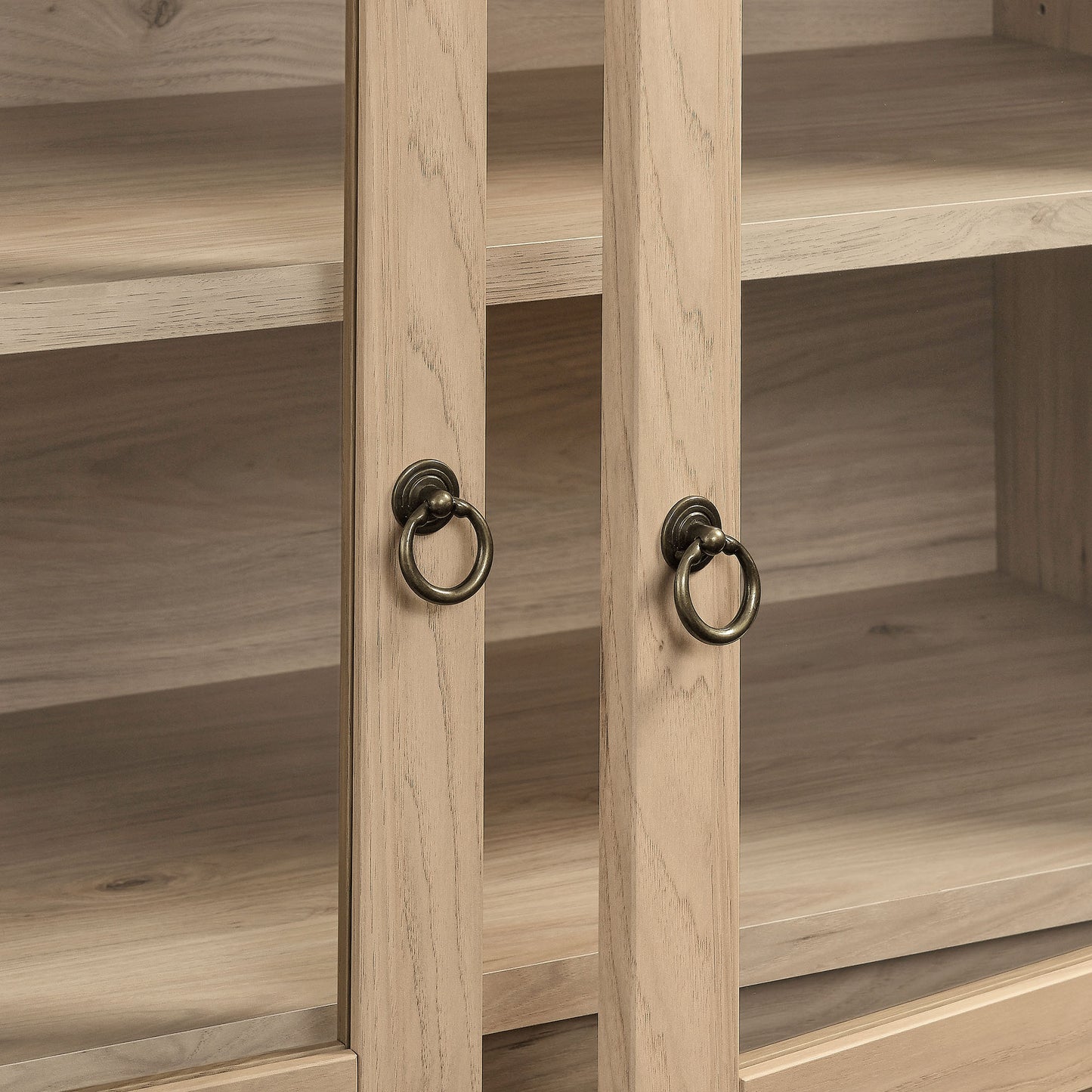 Nolan 74" Tall Wide Arched Storage Display Cabinet