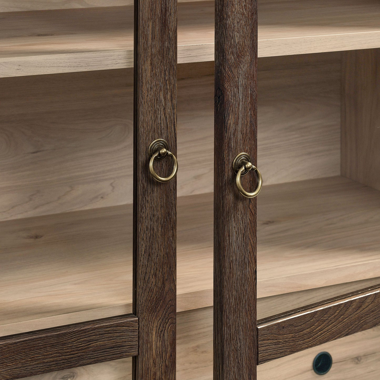 Nolan 74" Tall Wide Arched Storage Display Cabinet