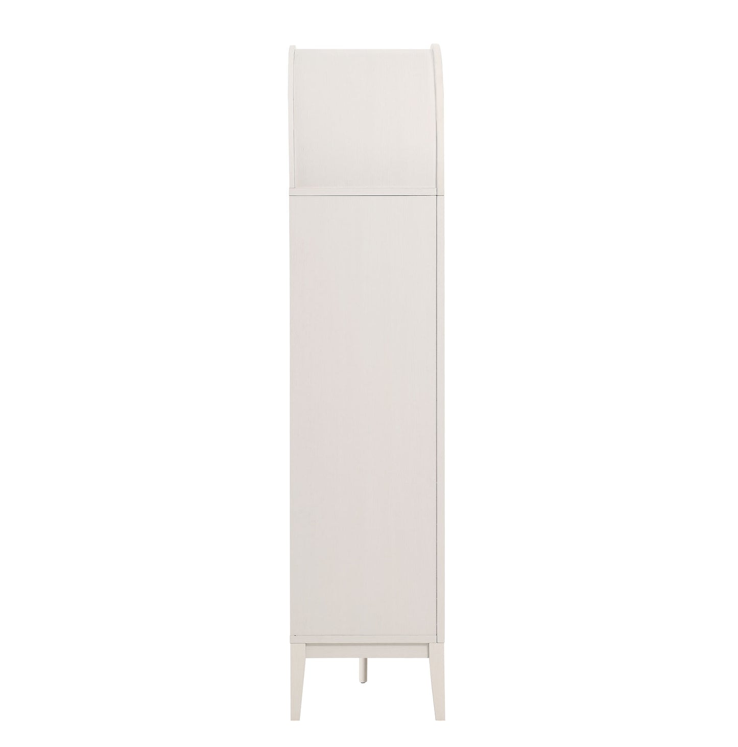 Nolan 74" Tall Wide Arched Storage Display Cabinet Bookshelf