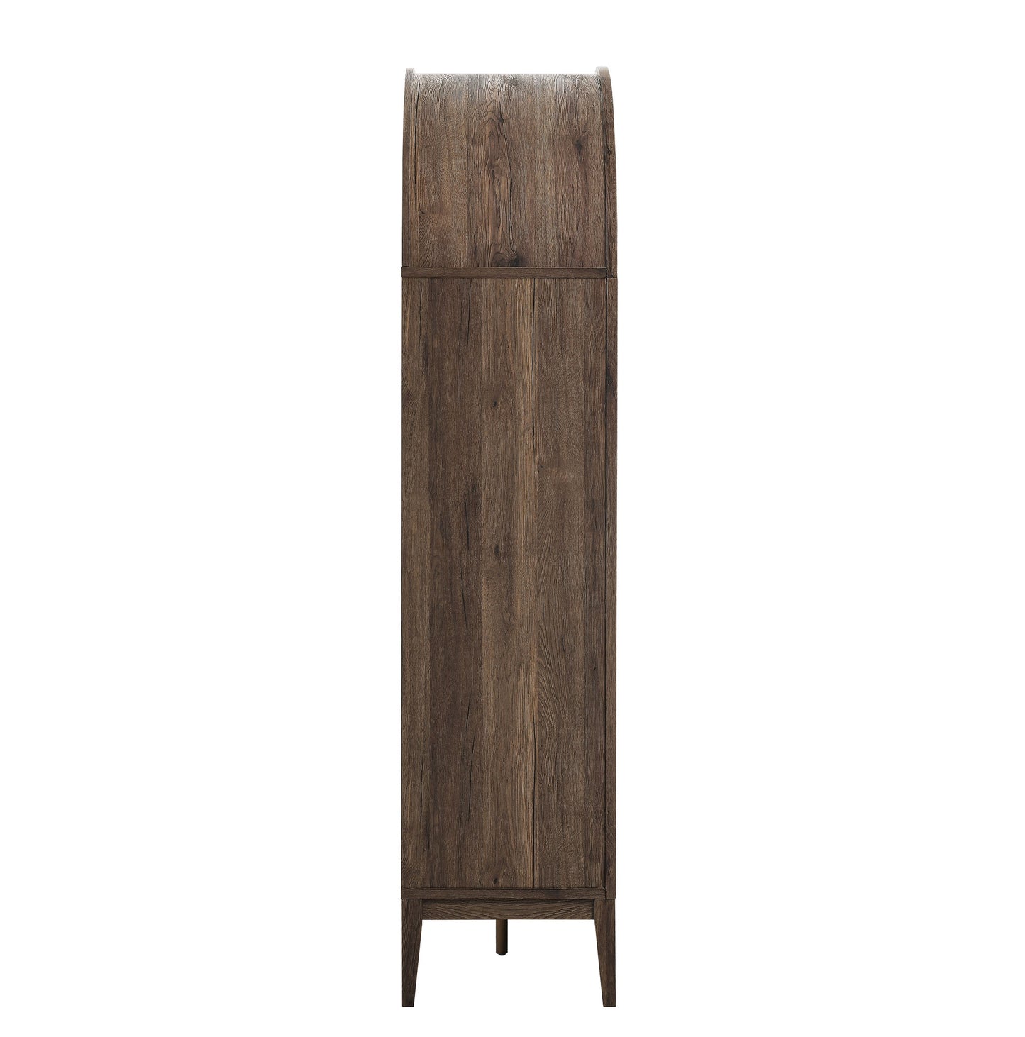 Nolan 74" Tall Wide Arched Storage Display Cabinet Bookshelf