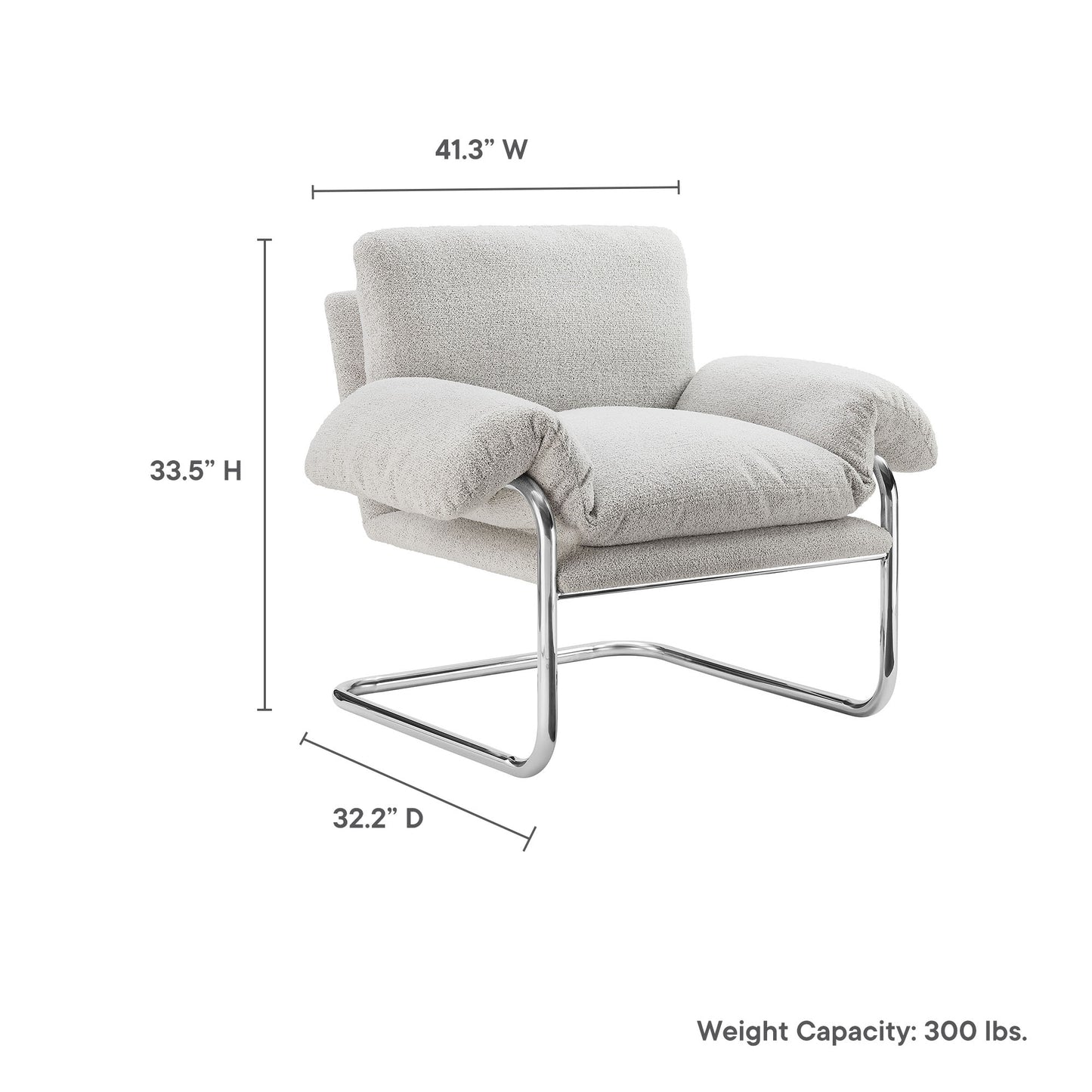 Ansel Performance Velvet and Boucle Fabric Accent Chair by Modway