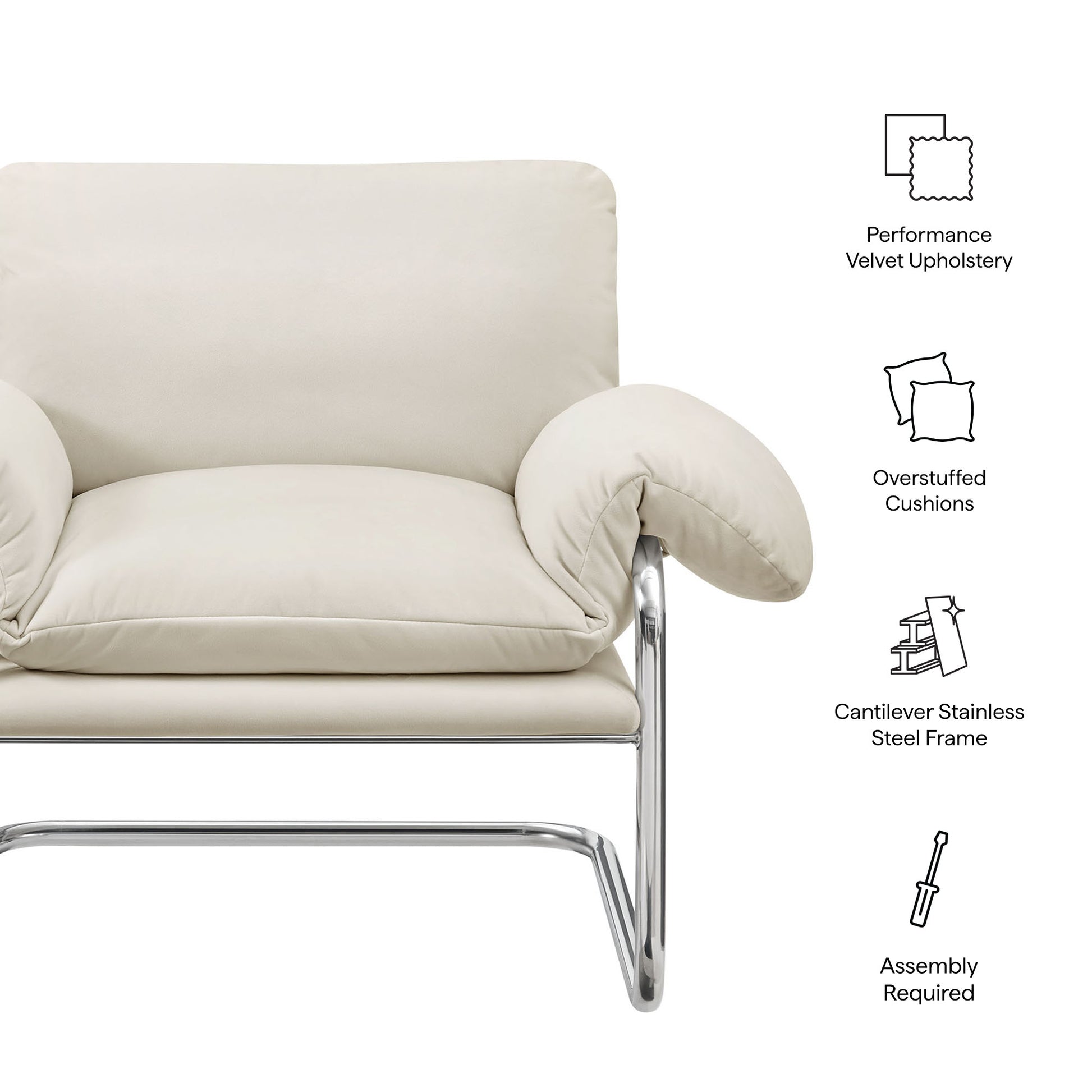 Ansel Performance Velvet Accent Chair by Modway