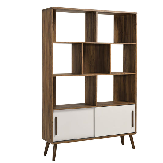 Transmit 45" Bookcase with Sliding Doors by Modway EEI-7193-WAL-LIN