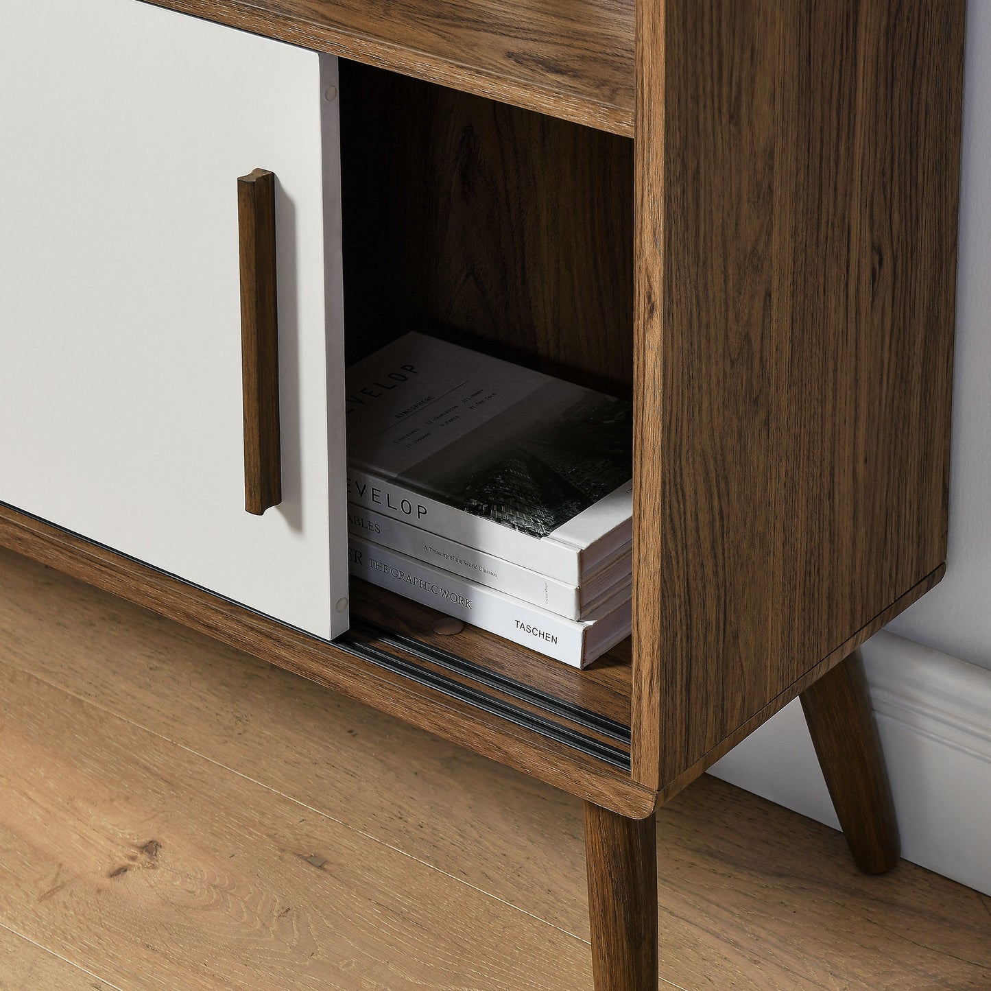 Transmit Bookcase with Sliding Doors by Modway