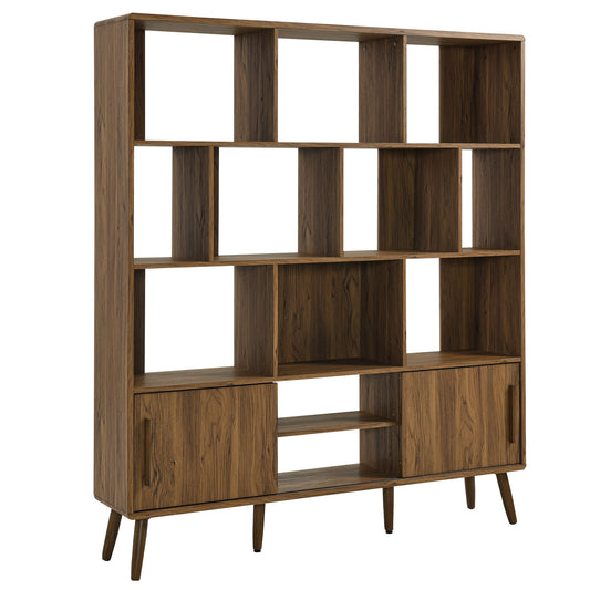 Transmit 59" Bookcase with Sliding Doors by Modway EEI-7194-WAL
