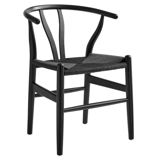 Amish 29" Wood Dining Chair by Modway EEI-7200-BLK-BLK