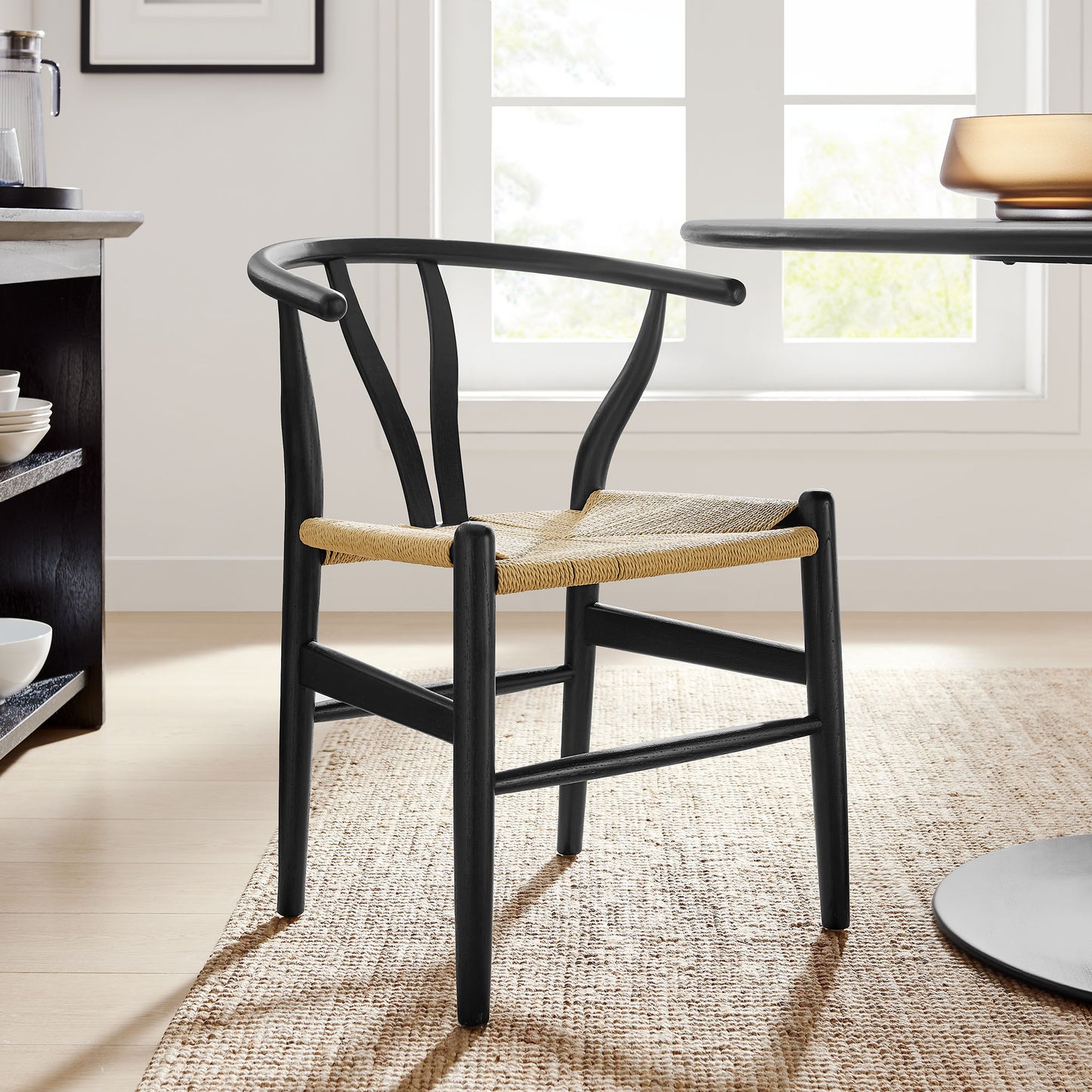 Amish 29" Wood Dining Chair by Modway EEI-7200-BLK