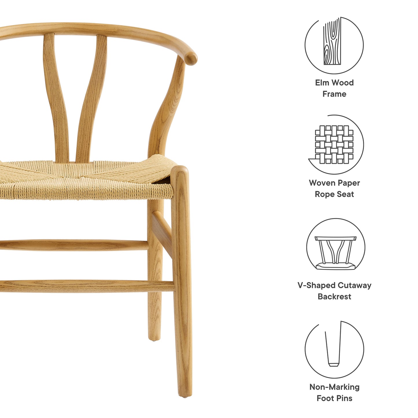 Amish 29" Wood Dining Chair by Modway