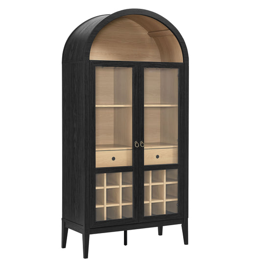 Nolan Arched Bar Cabinet by Modway EEI-7203-BLK-OAK