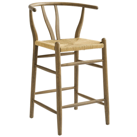 Amish Wood Counter Stool by Modway EEI-7206-GRY
