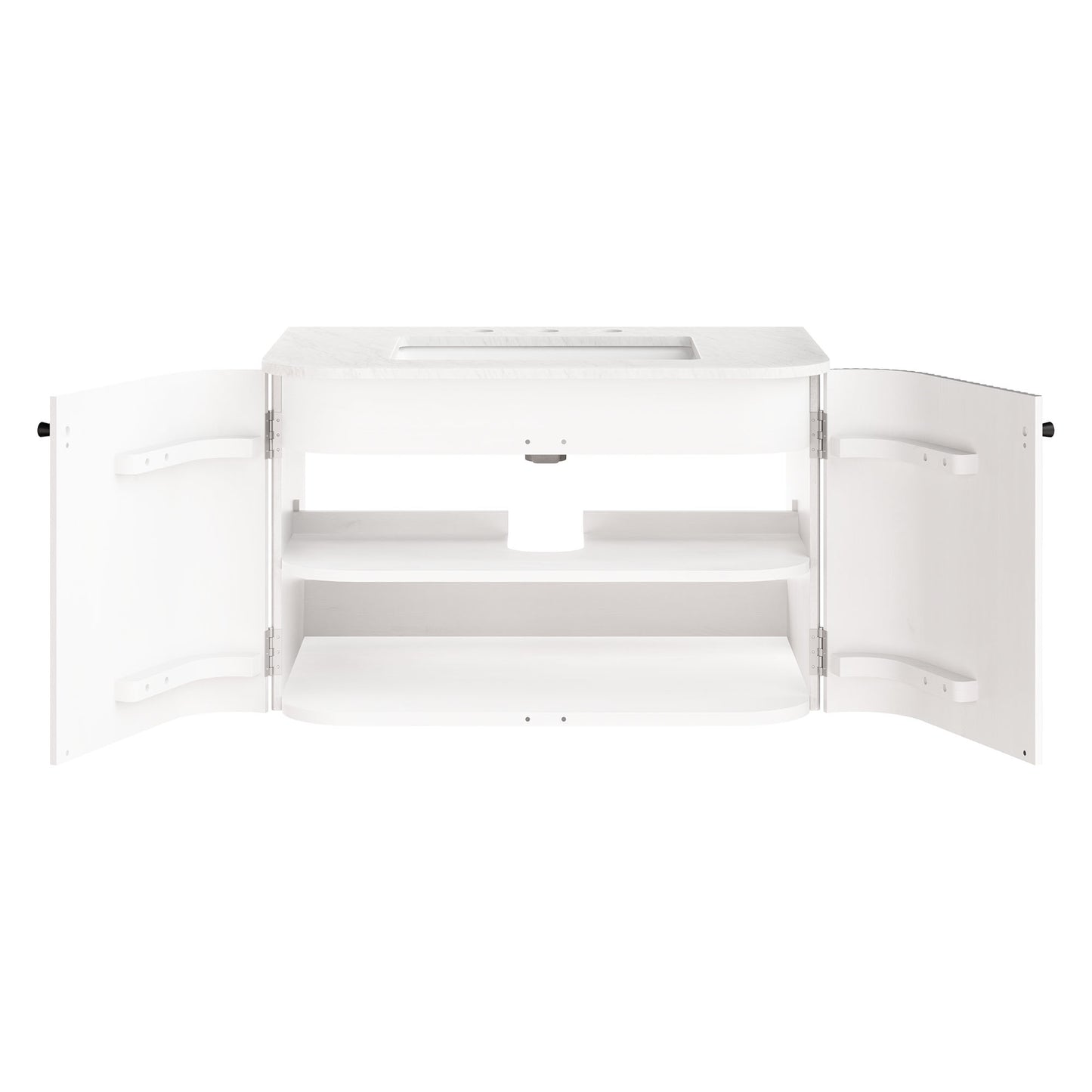 Zia 30" Wall-Mount Bathroom Vanity with Marble Sink