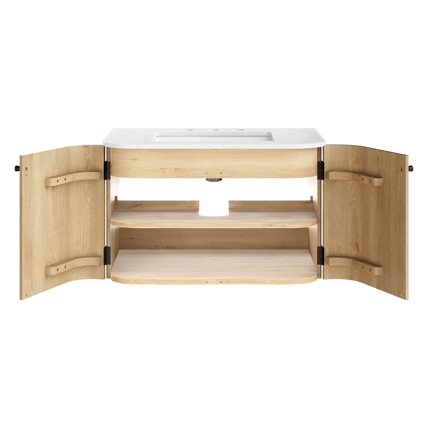 Zia 30" Wall-Mount Bathroom Vanity with Marble Sink