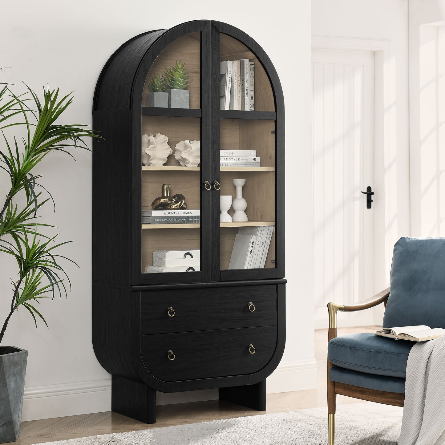 Nyx Arched Display Cabinet by Modway EEI-7216-BLK-LOA