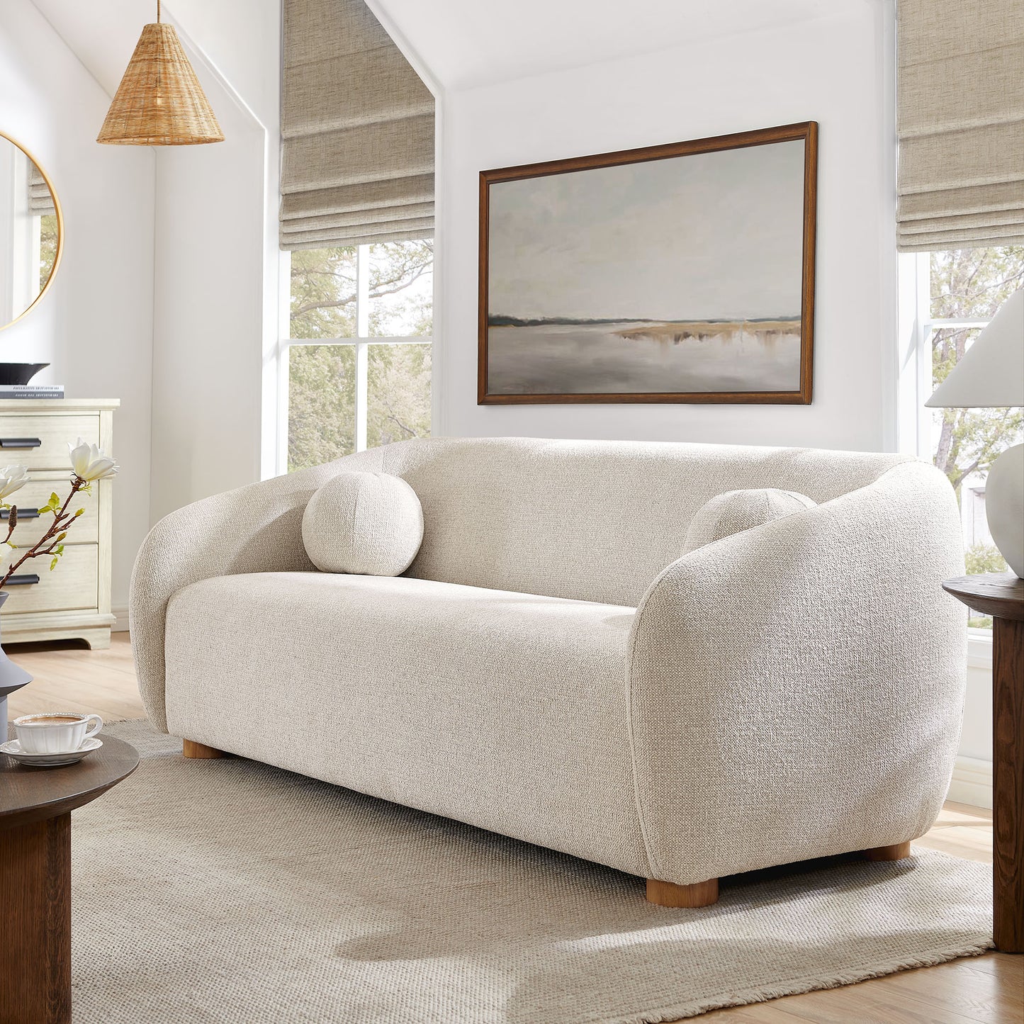 Holland 85" Chenille Fabric Sofa by Modway