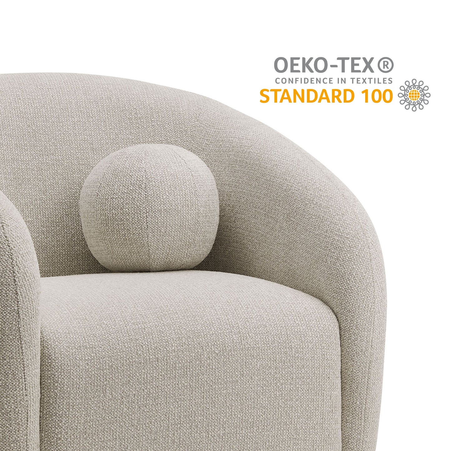 Holland Swivel Chenille Fabric Armchair by Modway