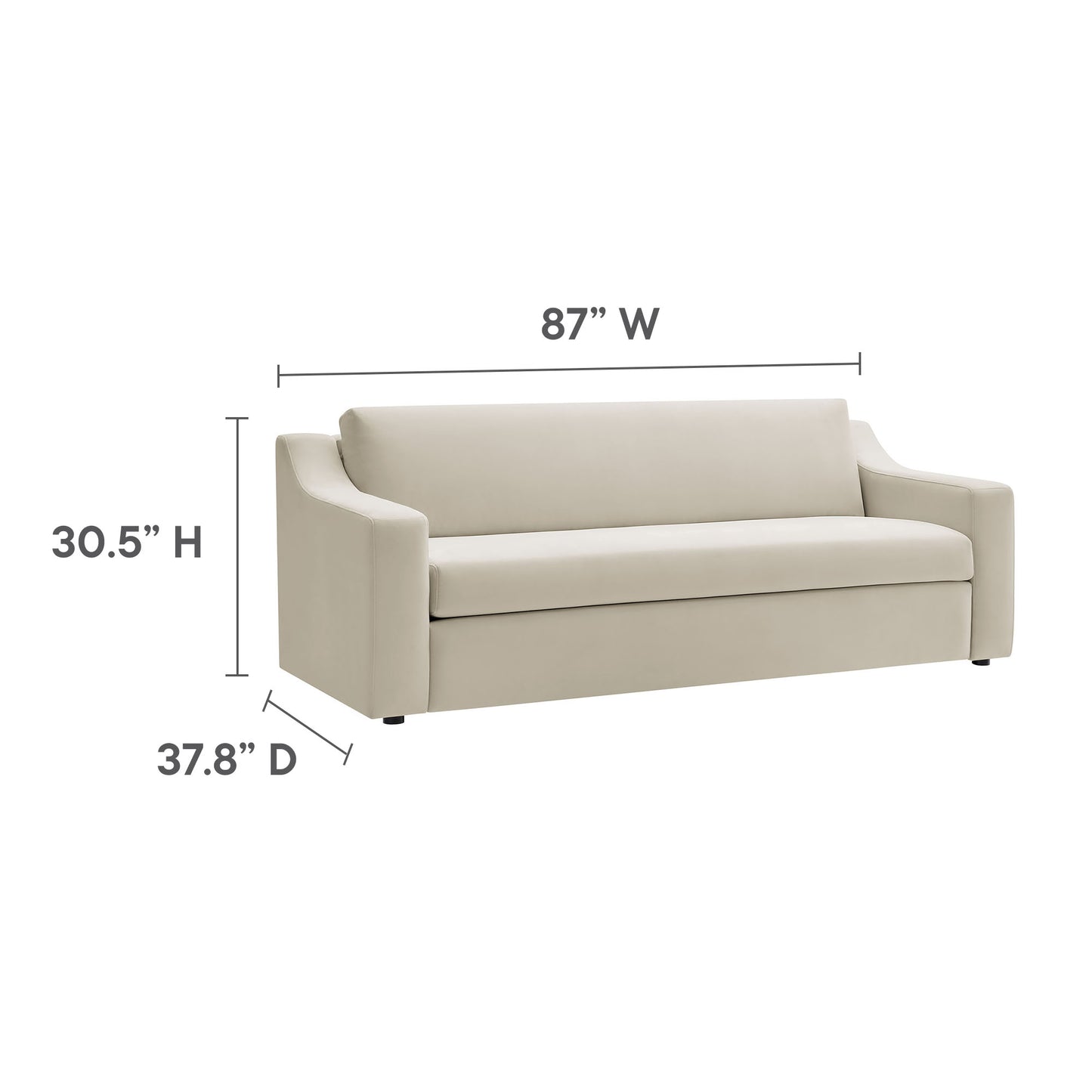 Liora Performance Velvet Sofa by Modway EEI-7219-ALA