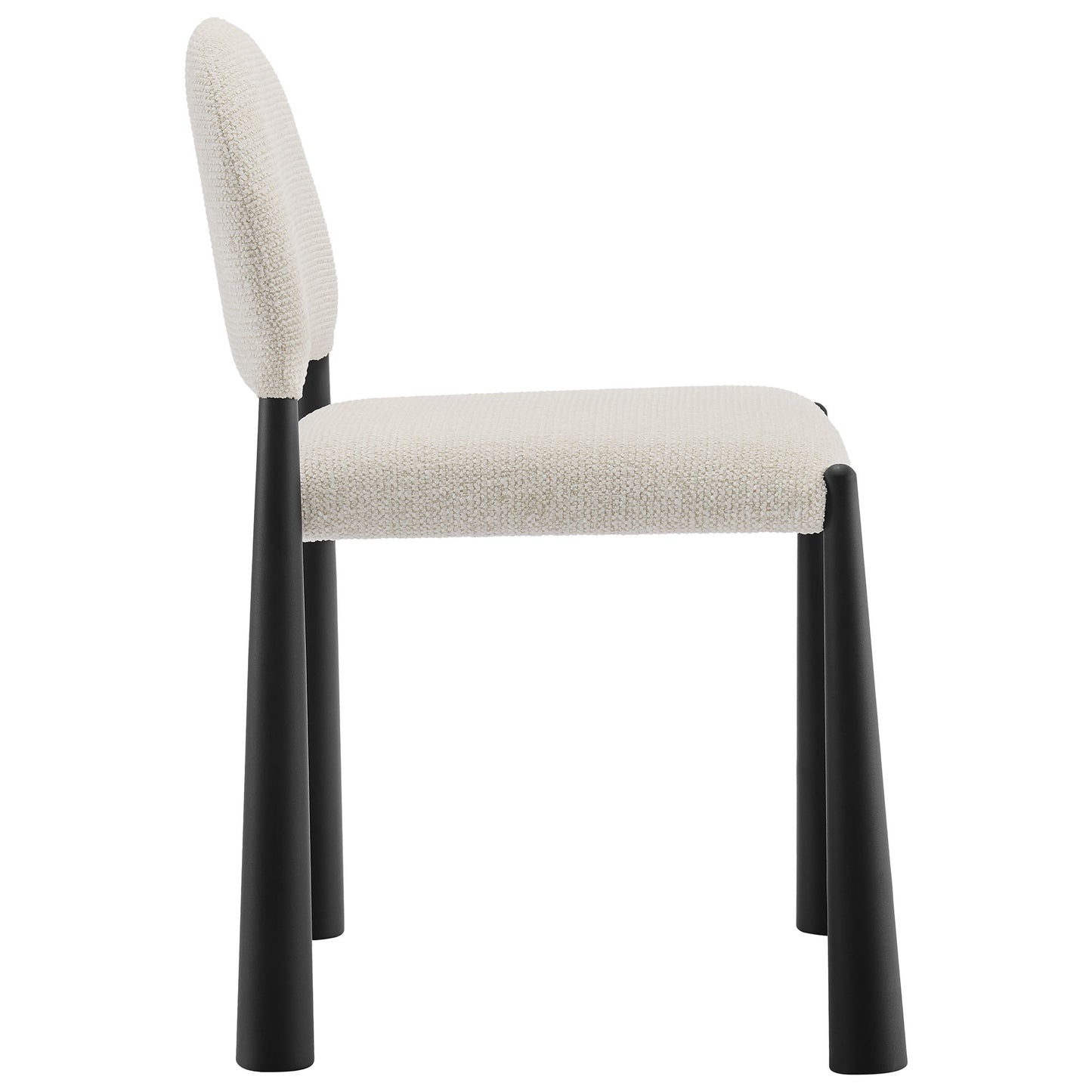 Hayley Upholstered Fabric Dining Side Chair by Modway EEI-7220-BLK-CRE
