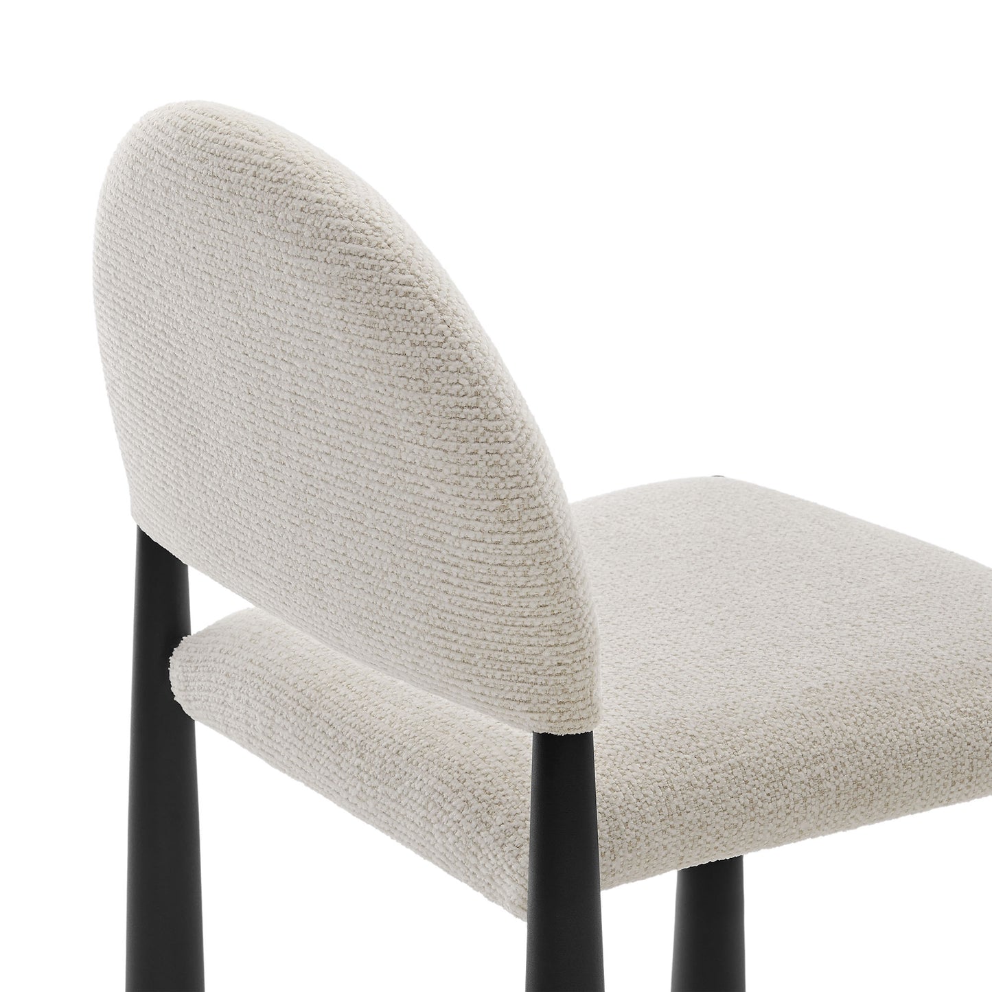 Hayley Upholstered Fabric Dining Side Chair by Modway EEI-7220-BLK-CRE