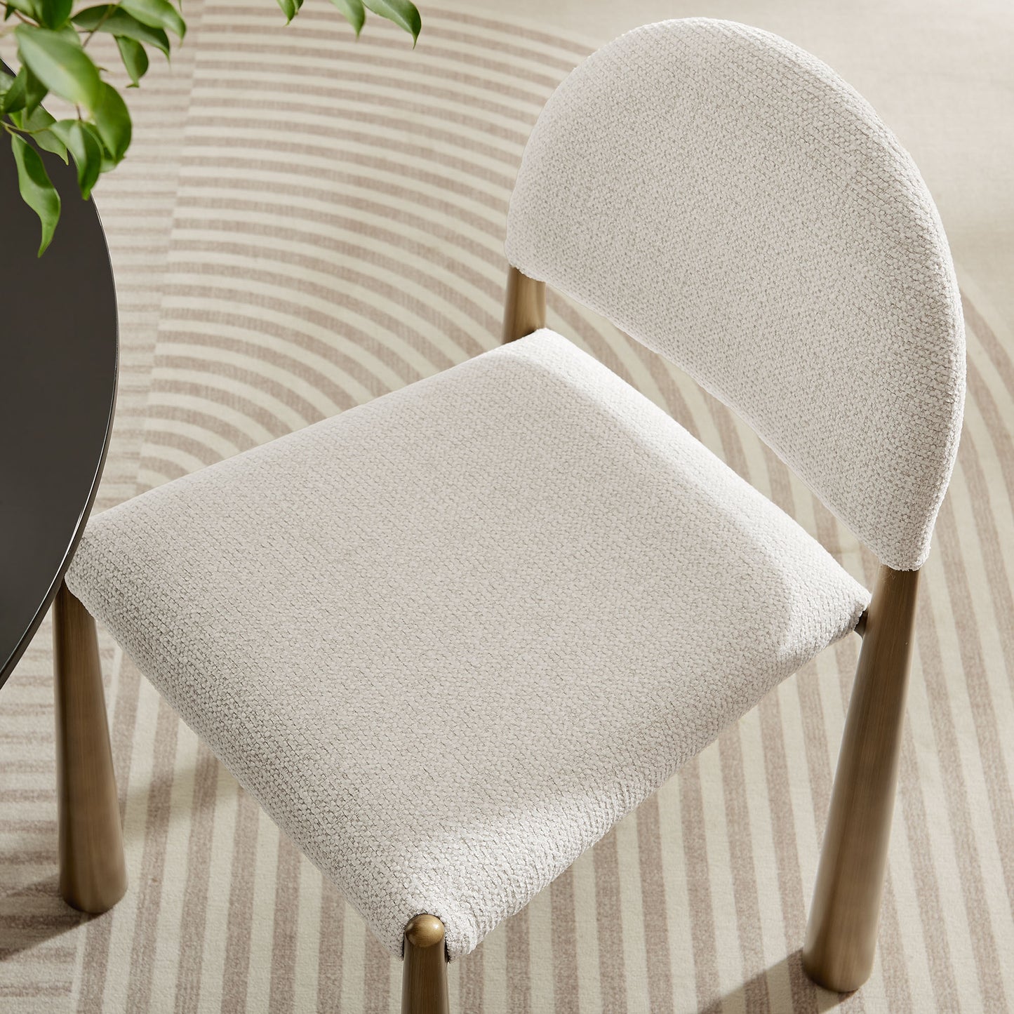 Hayley Upholstered Fabric Dining Side Chair by Modway EEI-7220-BRA-CRE