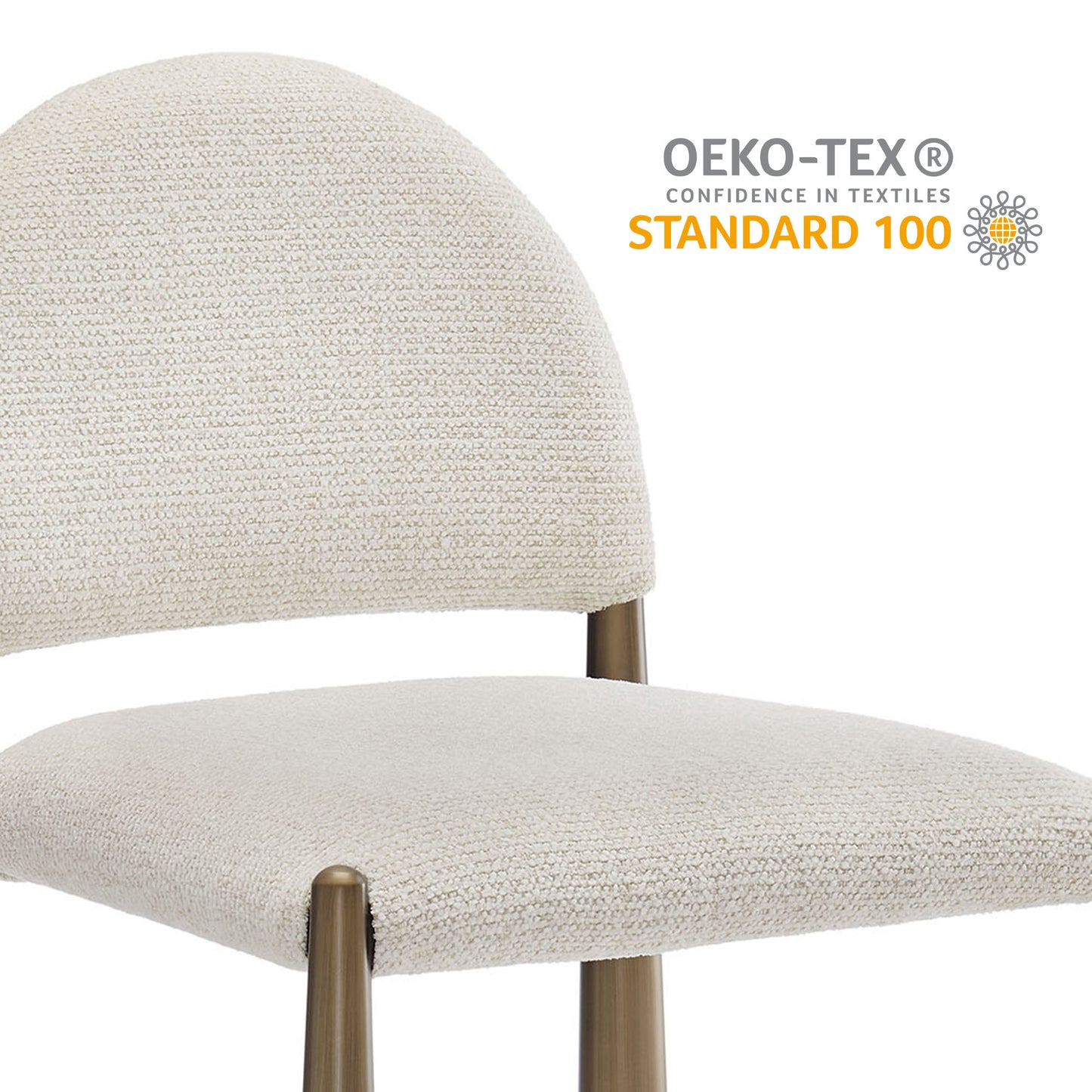Hayley Upholstered Fabric Dining Side Chair by Modway EEI-7220-BRA-CRE