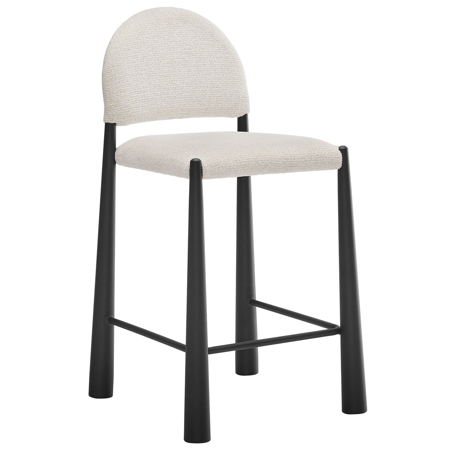 Hayley Upholstered Fabric Counter Stool by Modway EEI-7221-BLK-CRE