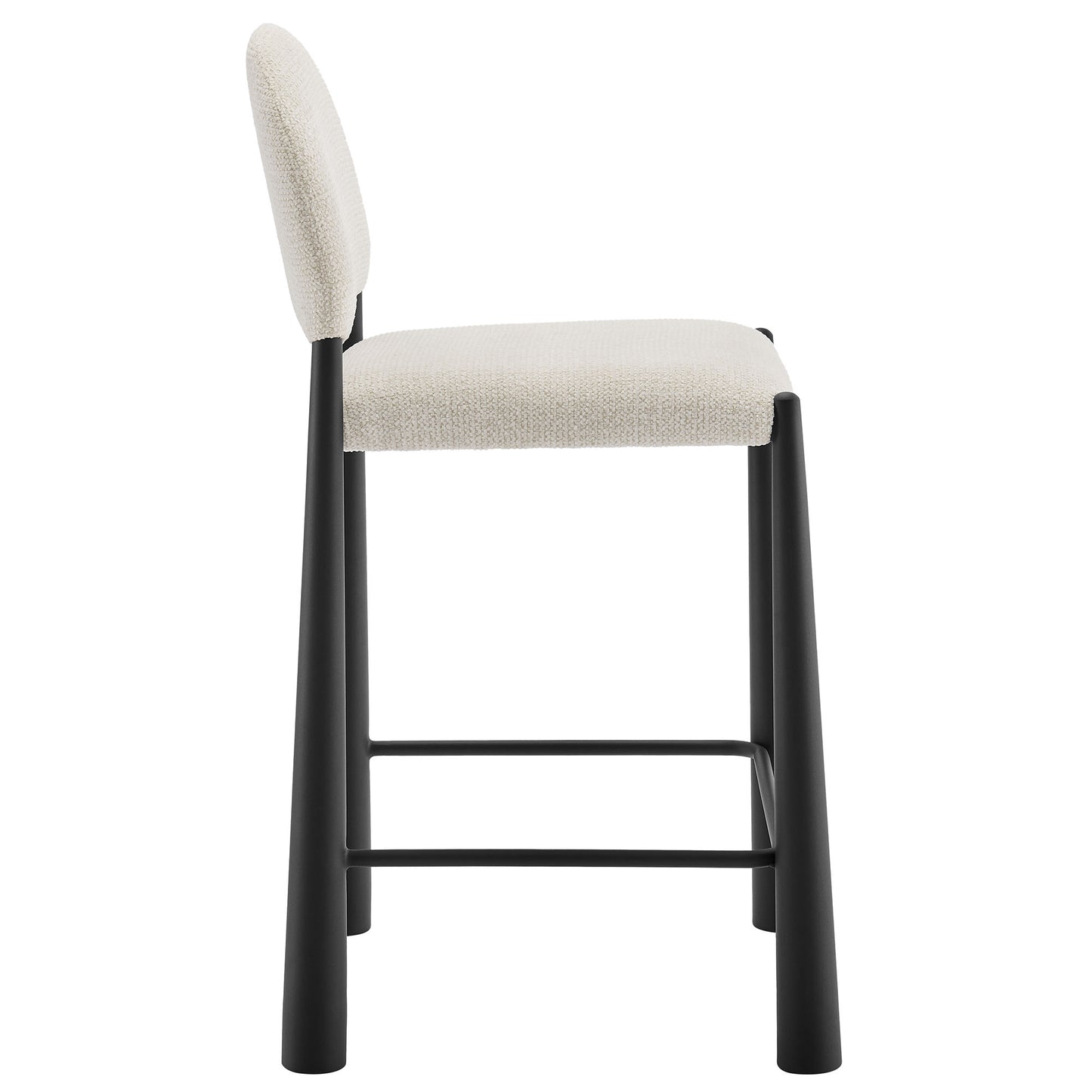Hayley Upholstered Fabric Counter Stool by Modway EEI-7221-BLK-CRE