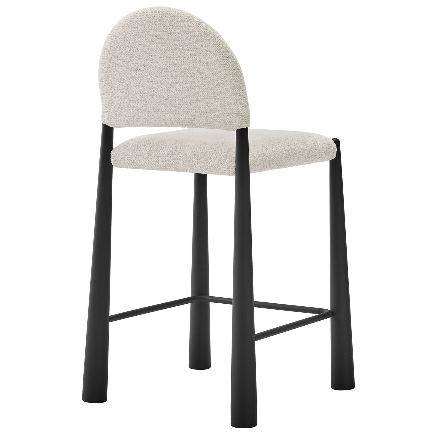 Hayley Upholstered Fabric Counter Stool by Modway EEI-7221-BLK-CRE