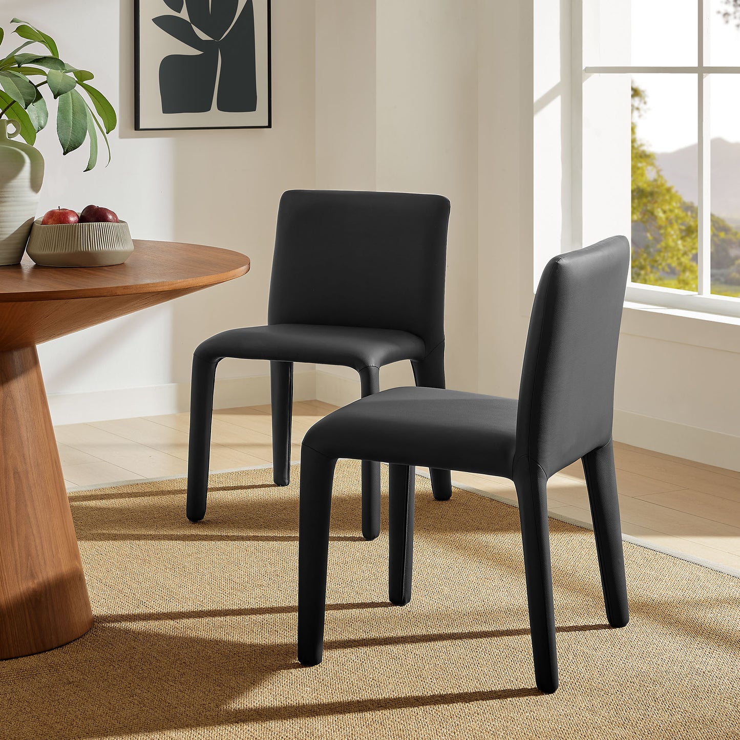 Rhodes Vegan Leather Upholstered Dining Chair by Modway