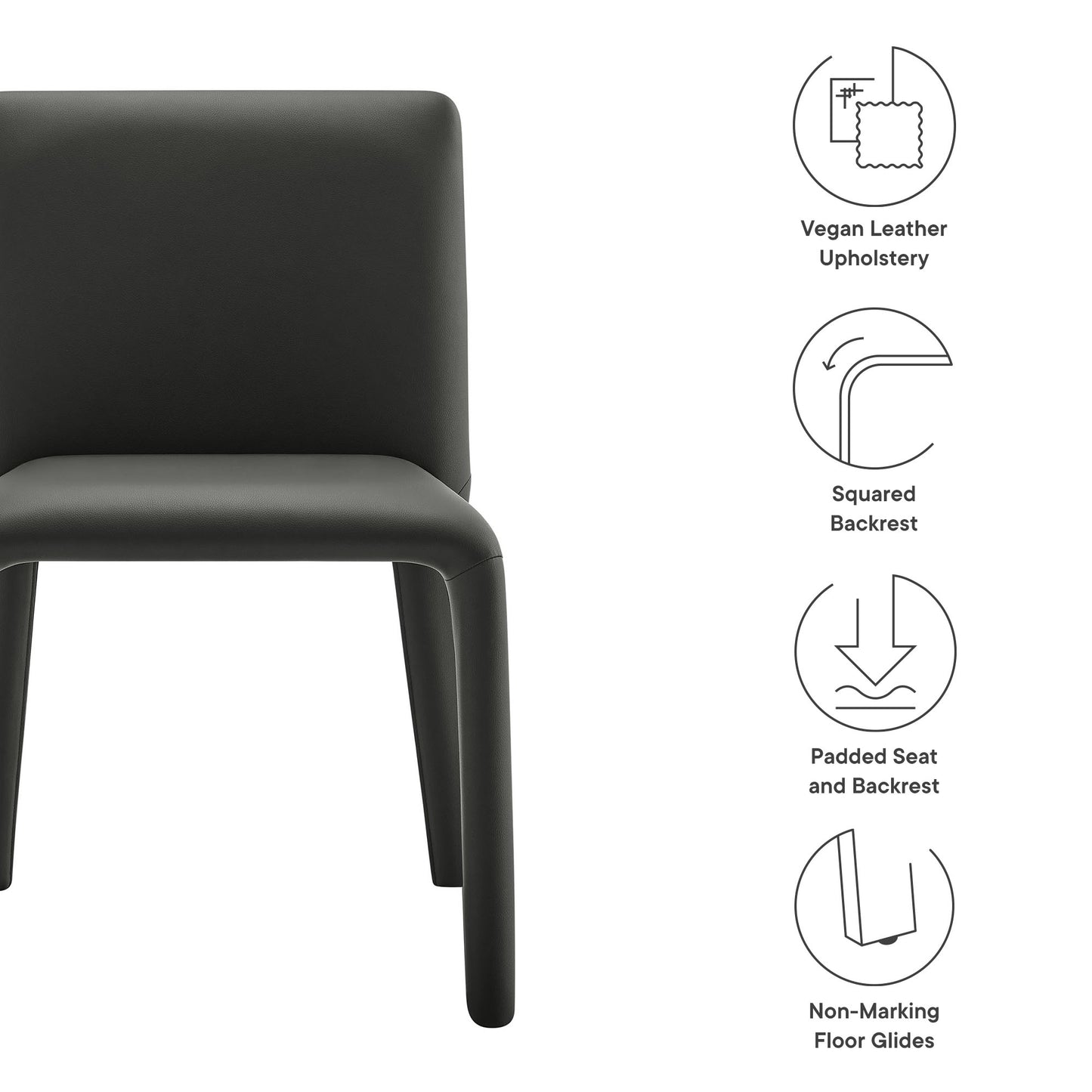 Rhodes Vegan Leather Upholstered Dining Chair by Modway