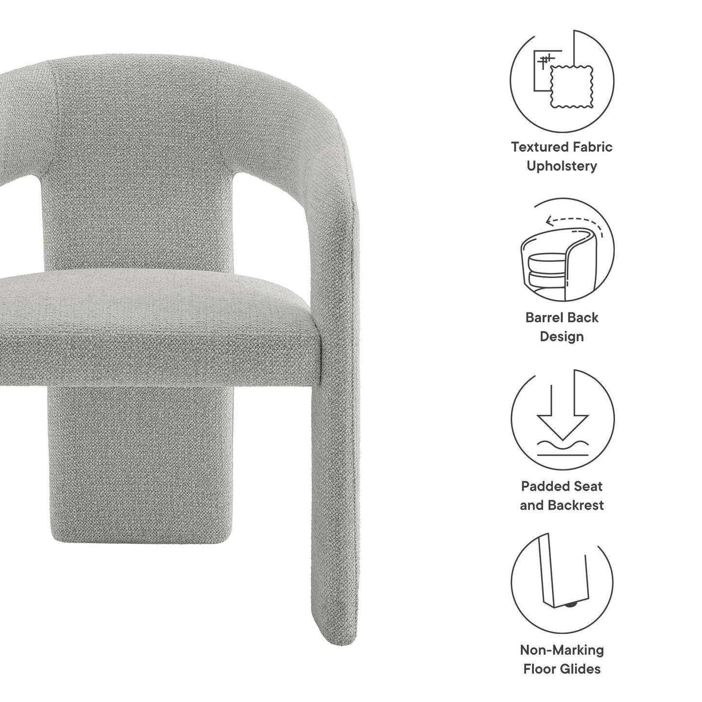 Oslo Barrel Fabric Upholstered Dining Accent Chair by Modway EEI-7224-DOV