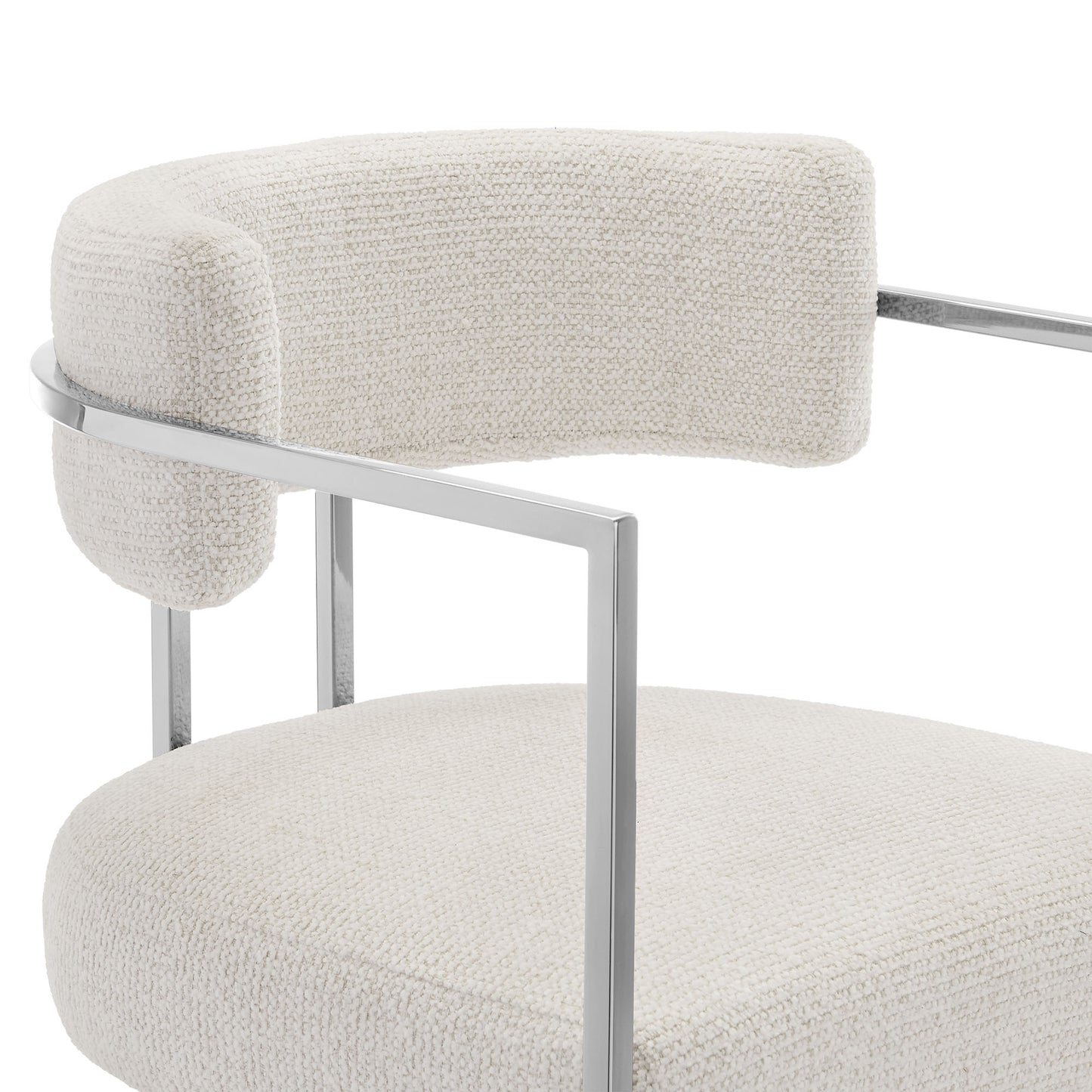 Huron Curved Back Fabric and Metal Counter Stool by Modway