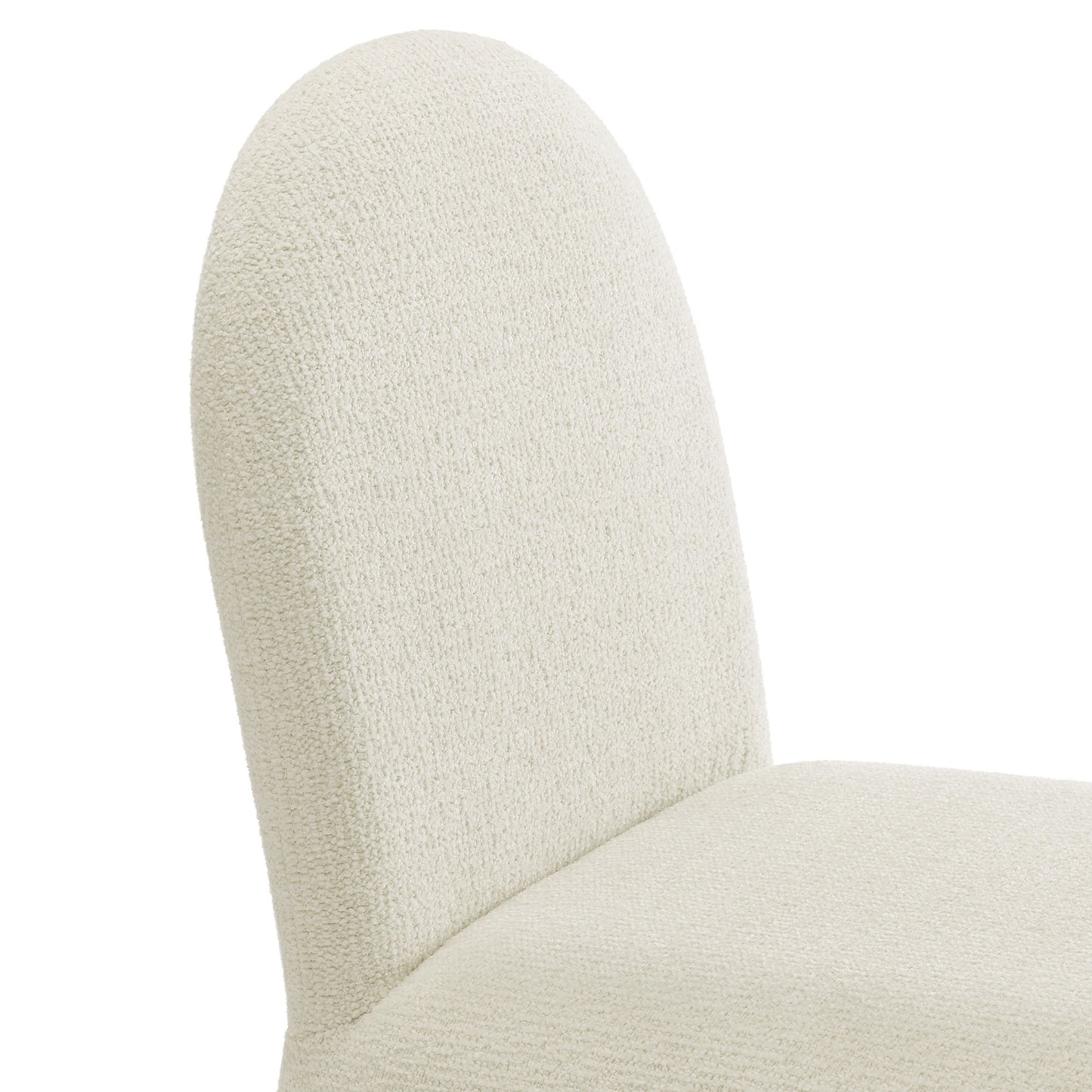 Junia Boucle Upholstered Arch Armless Dining Chair by Modway