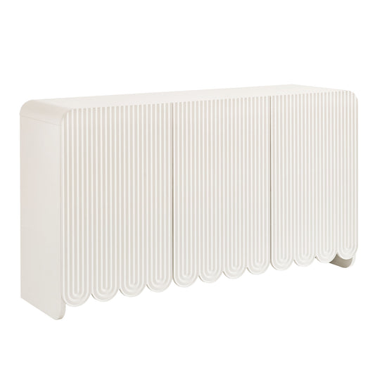 Dahlia Fluted and Scalloped Sideboard Storage Cabinet by Modway EEI-7241-WHI