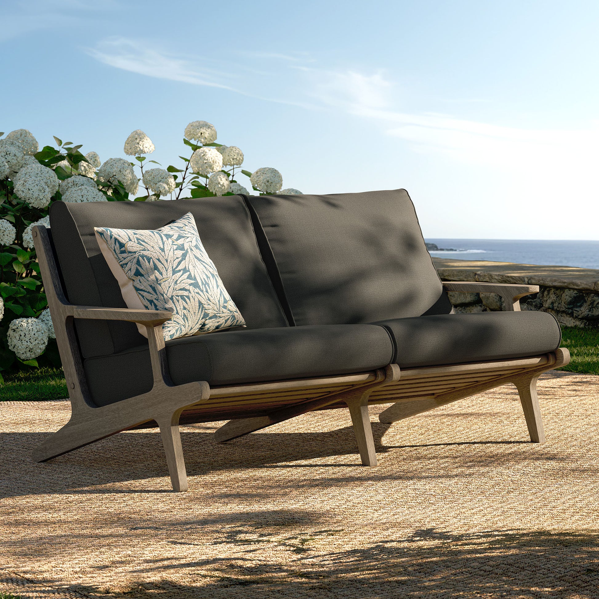 Saratoga Outdoor Patio Teak Wood Loveseat by Modway