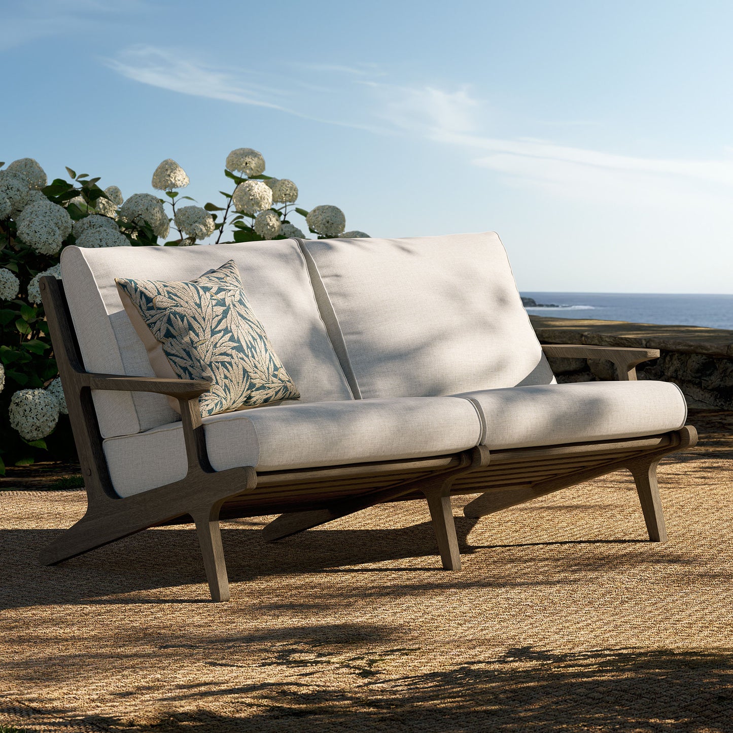 Saratoga Outdoor Patio Teak Wood Loveseat by Modway