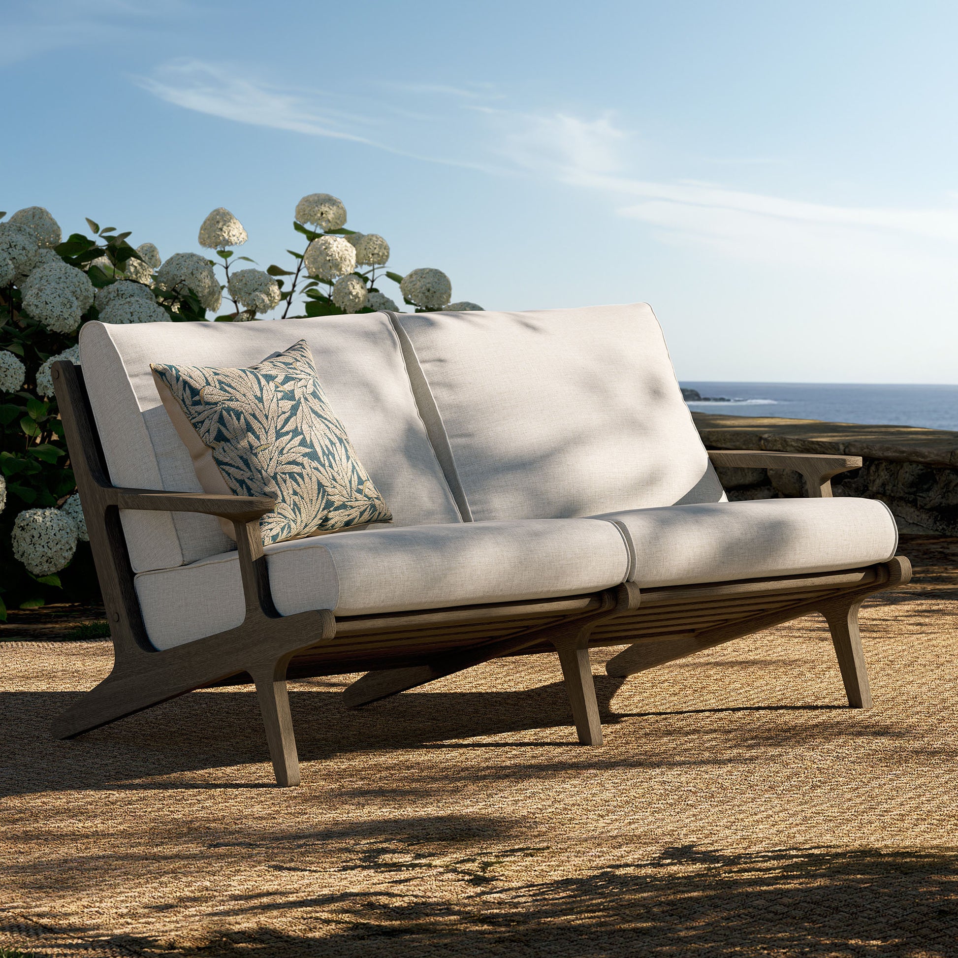 Saratoga Outdoor Patio Teak Wood Loveseat by Modway