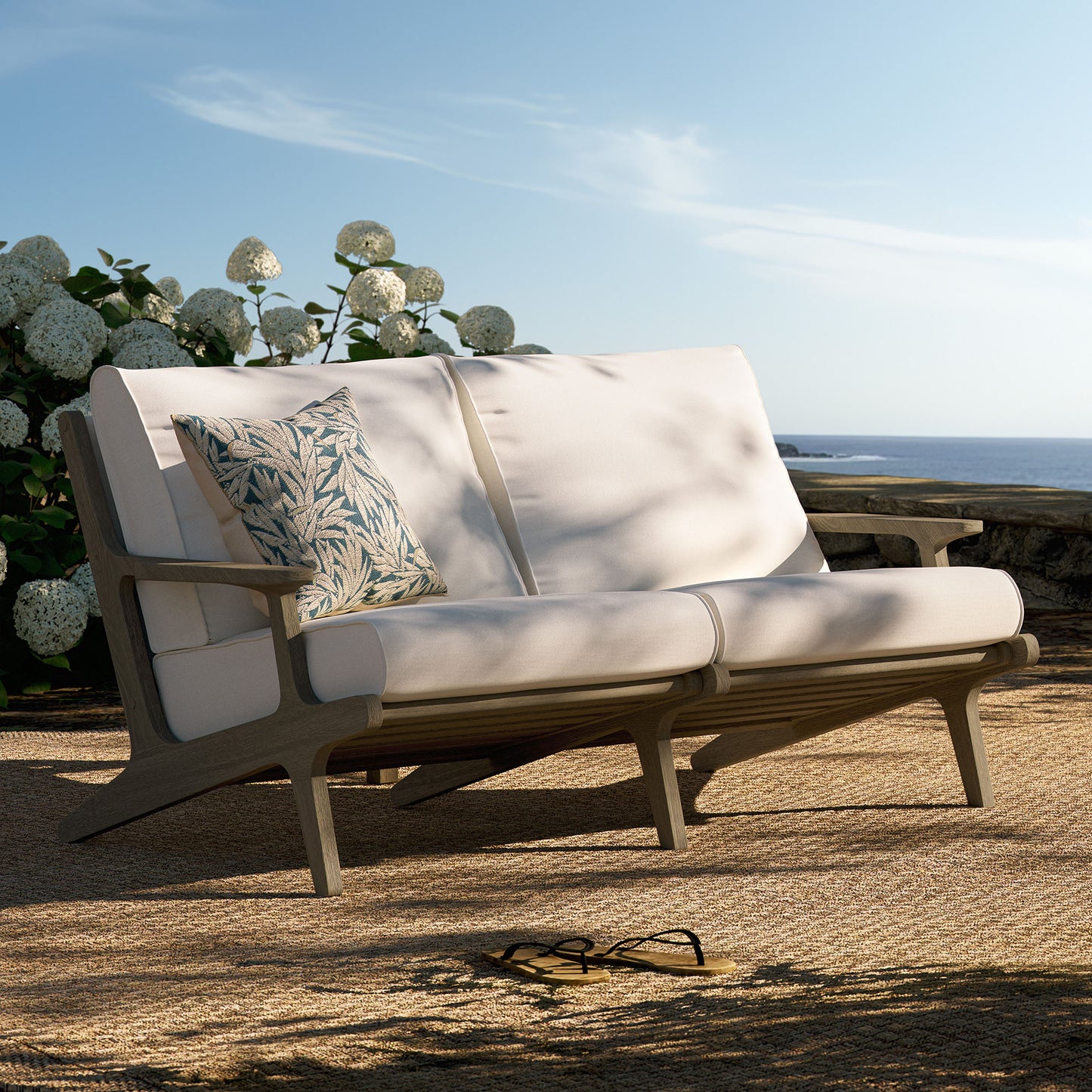 Saratoga Outdoor Patio Teak Wood Loveseat by Modway