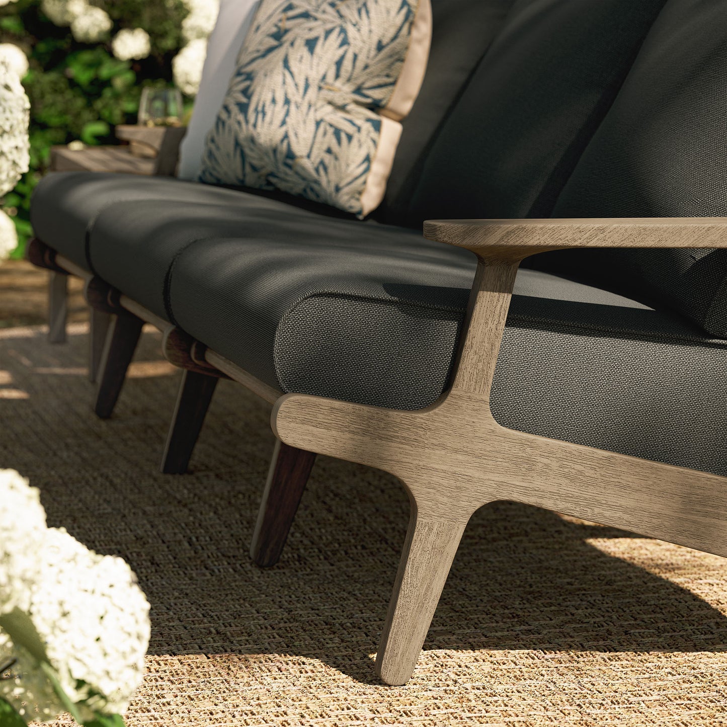 Saratoga Outdoor Patio Teak Sofa by Modway