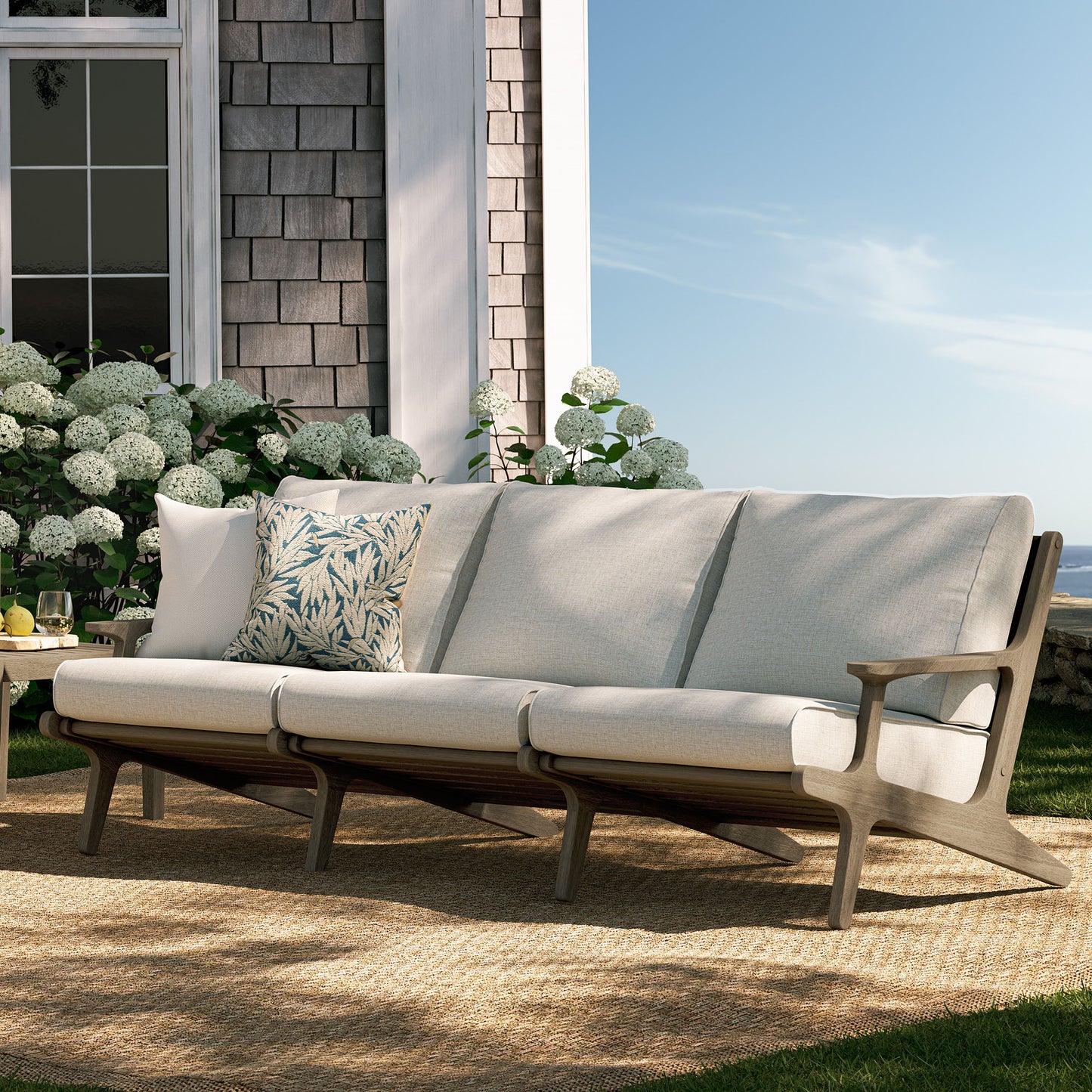 Saratoga Outdoor Patio Teak Sofa by Modway