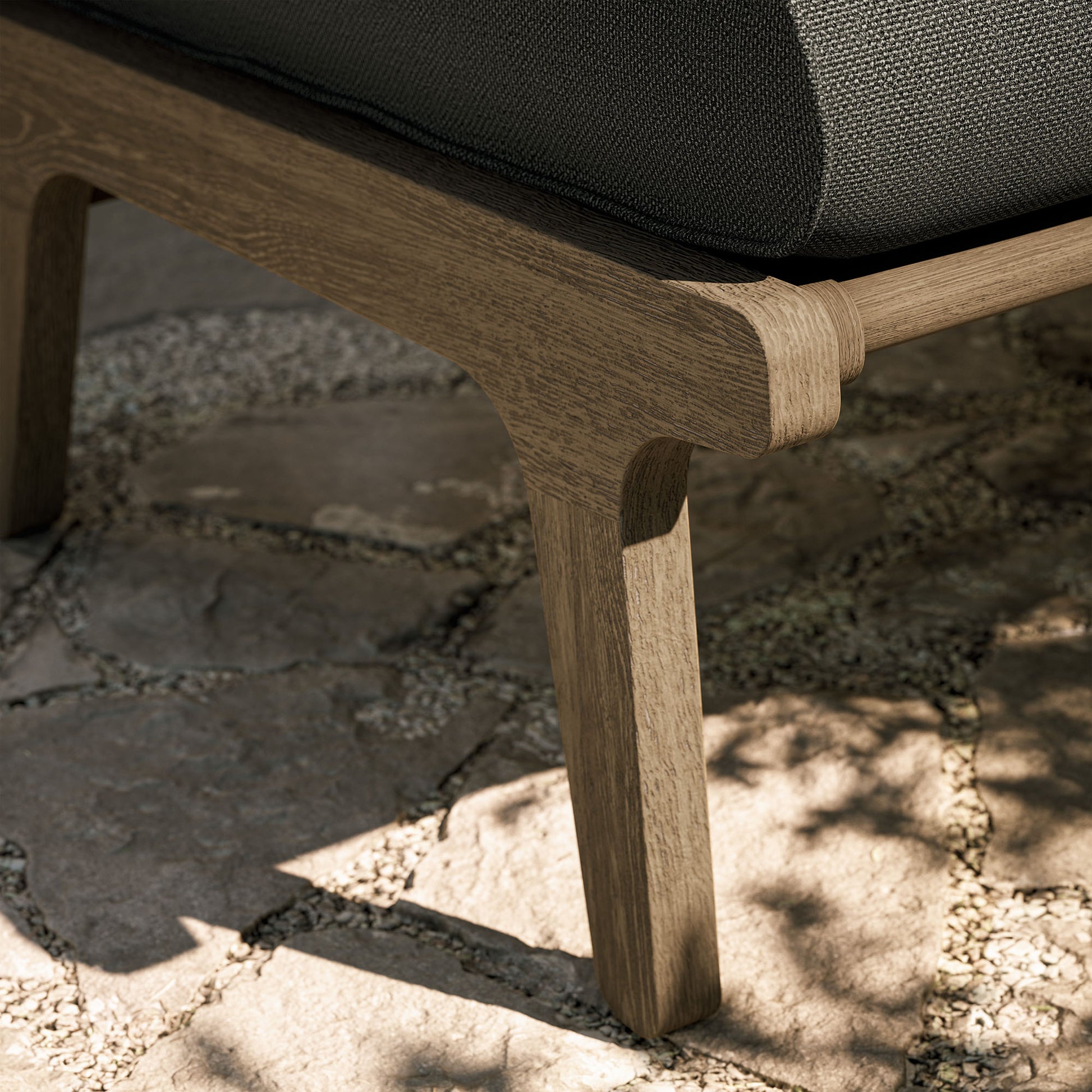 Saratoga Outdoor Patio Teak Ottoman by Modway