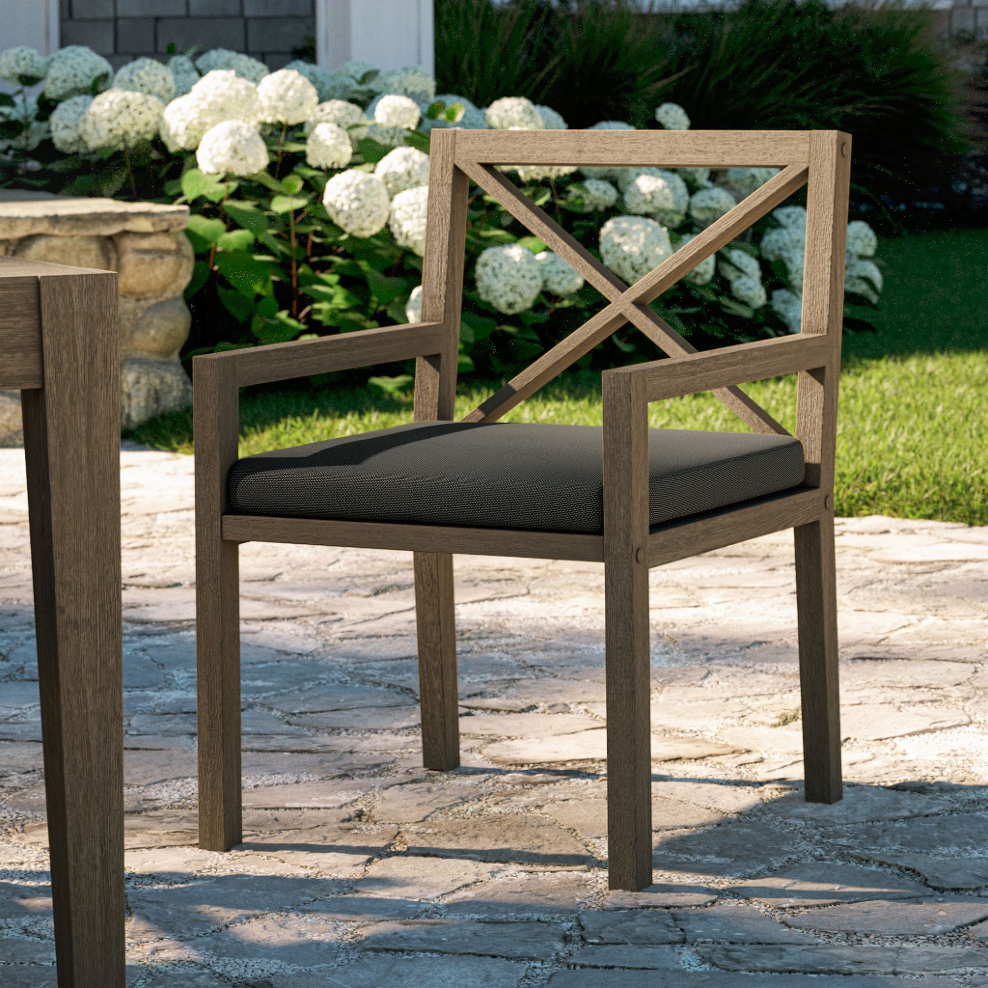 Northlake Outdoor Patio Teak Dining Armchair by Modway