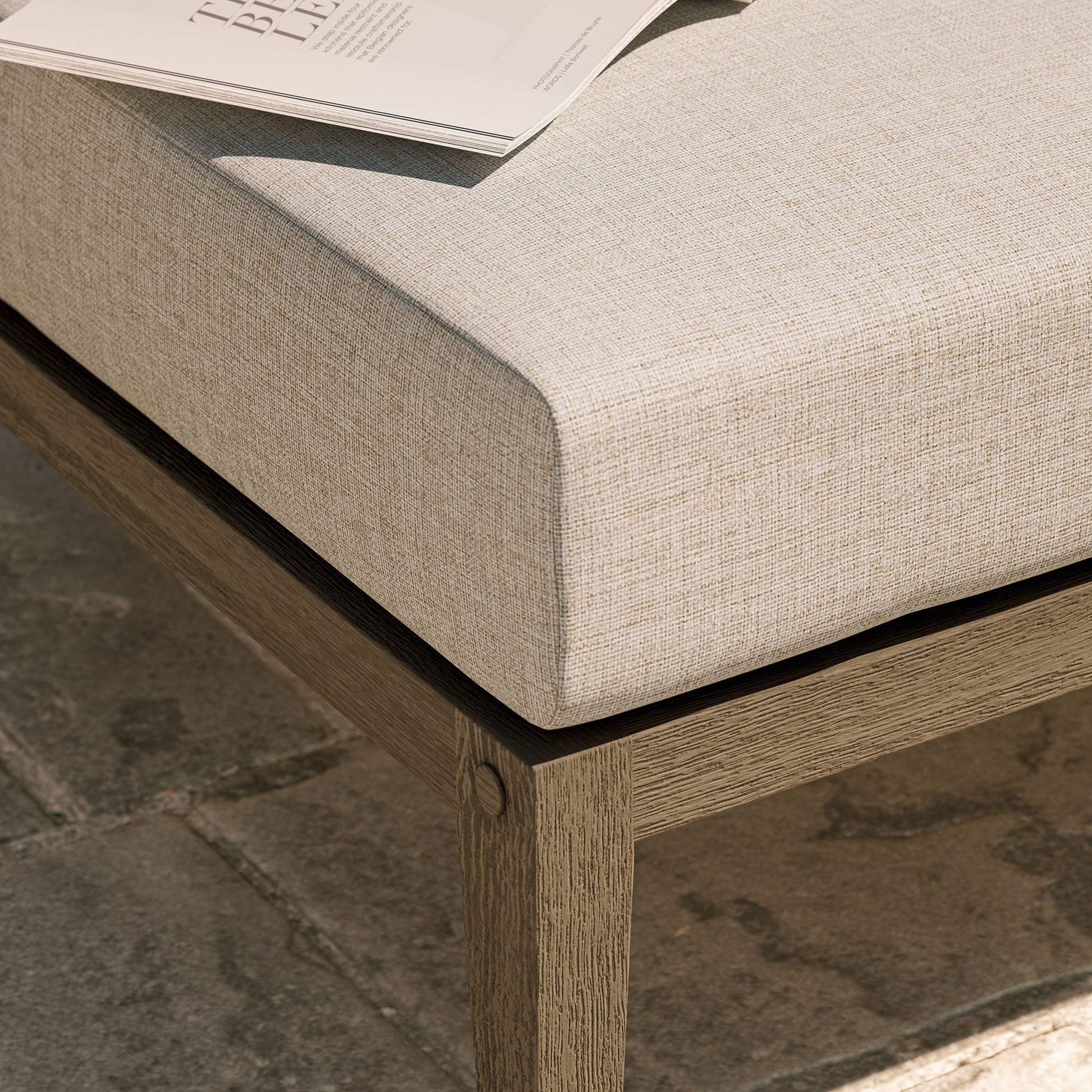 Northlake Outdoor Patio Teak Ottoman by Modway