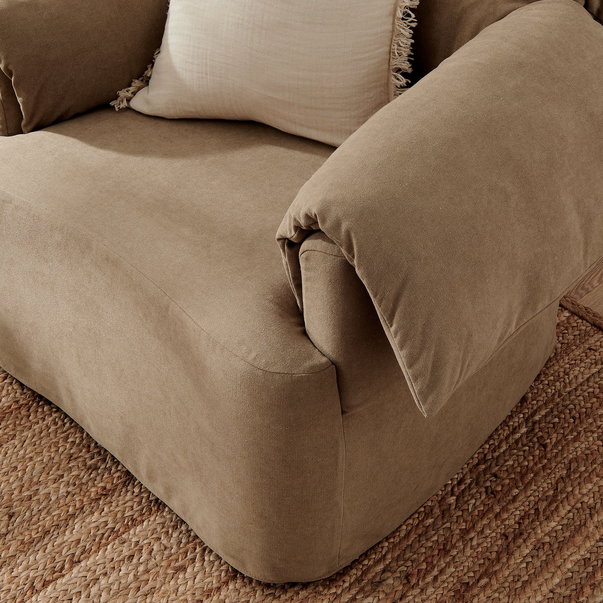 Lark Slipcovered Fabric Oversized Armchair by Modway
