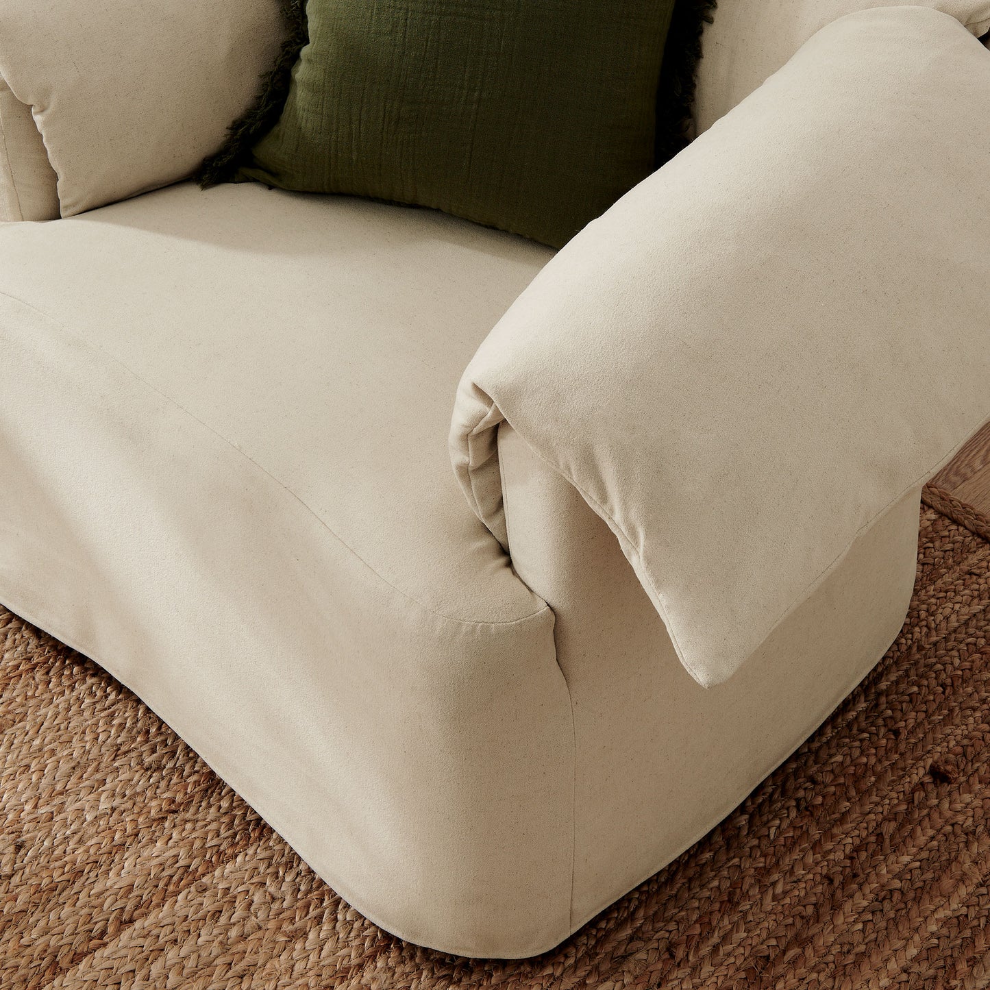 Lark Slipcovered Fabric Oversized Armchair by Modway