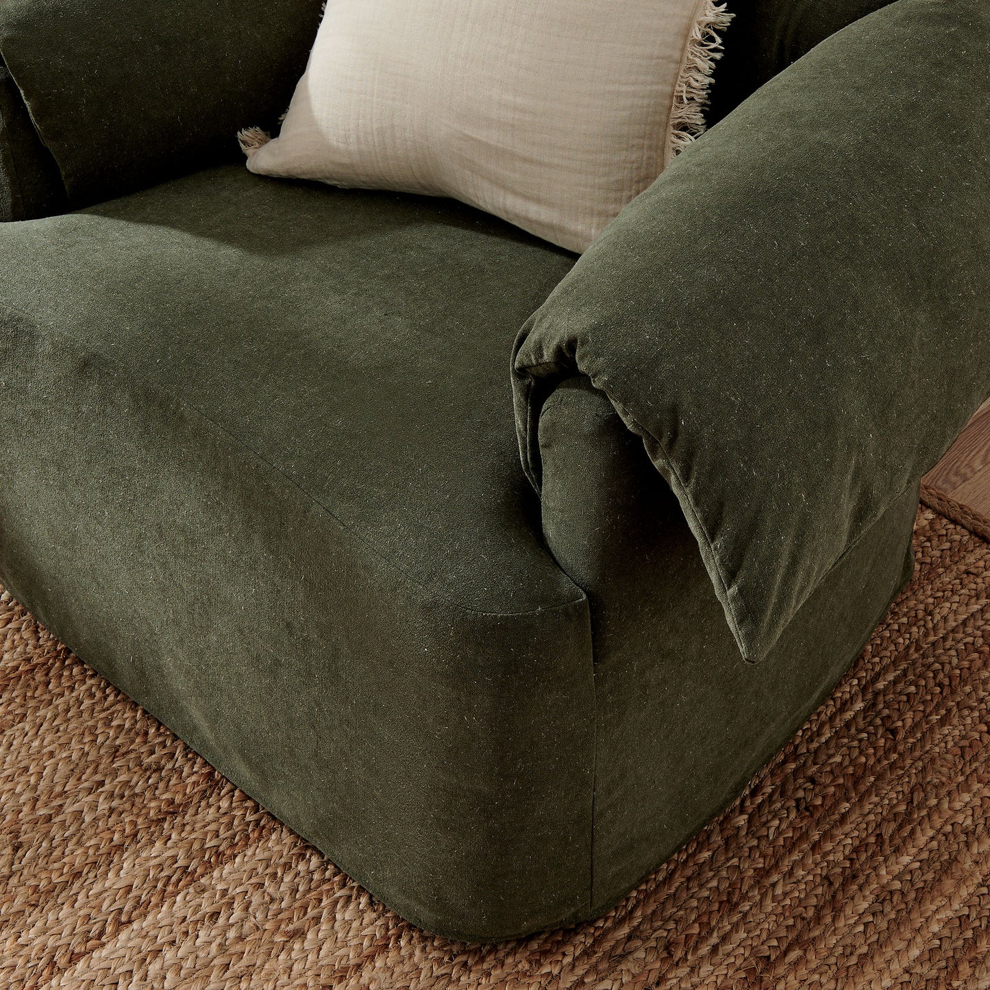 Lark Slipcovered Fabric Oversized Armchair by Modway