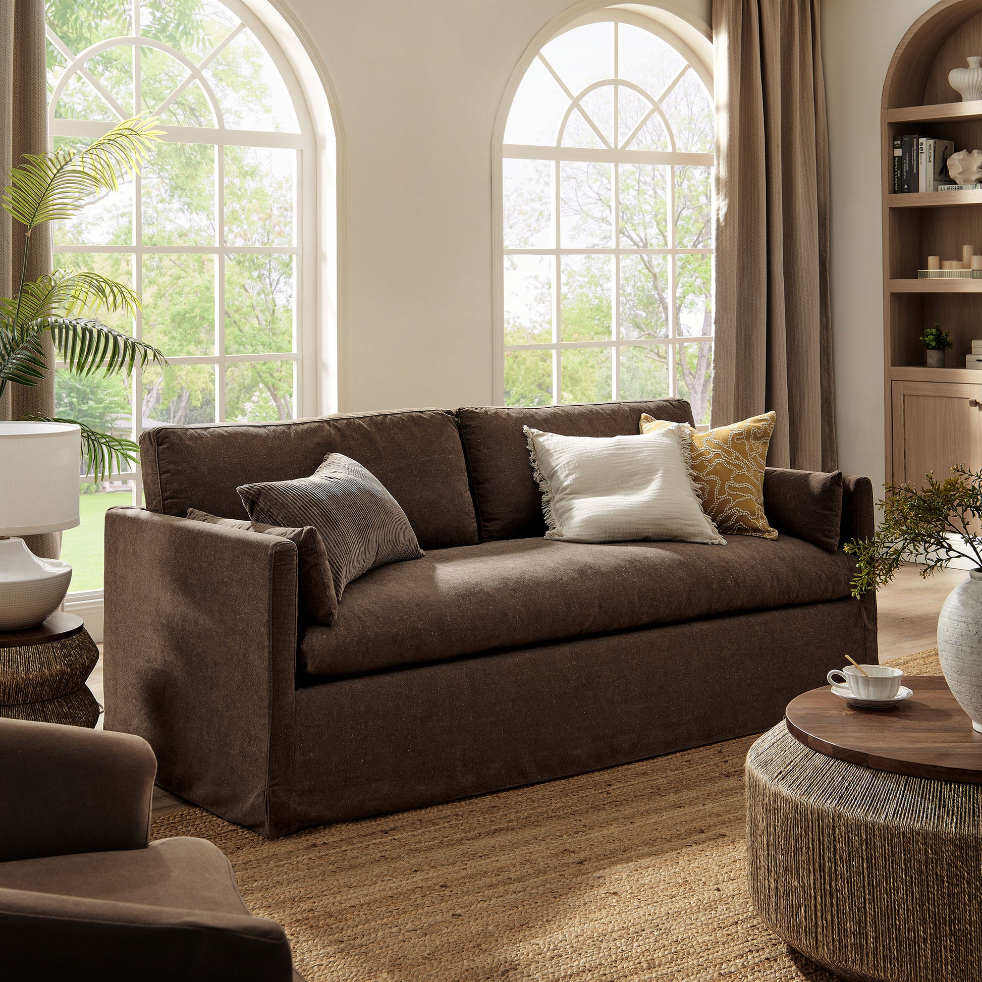 Wellfleet 85" Slipcovered Fabric Sofa by Modway