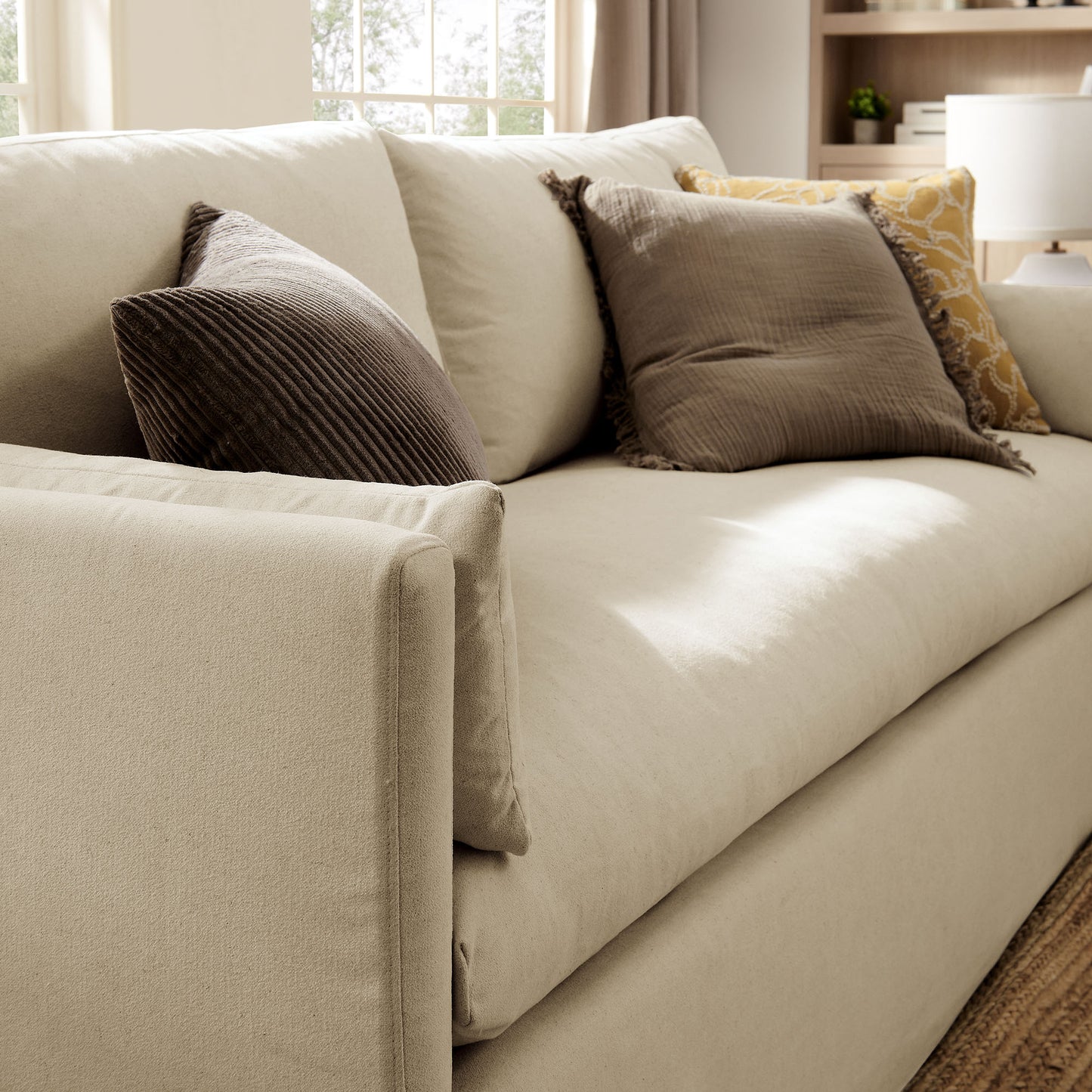 Wellfleet 85" Slipcovered Fabric Sofa by Modway