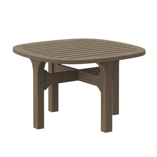 Saratoga Square Outdoor Patio Teak Wood Side Table