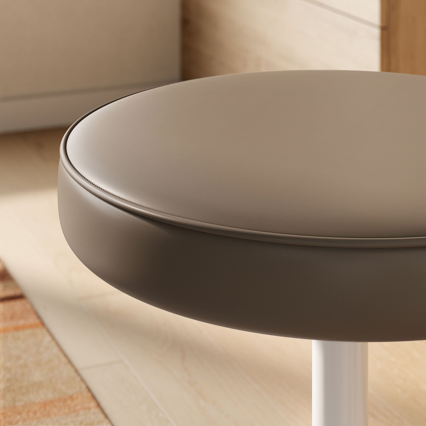 Lippa Vegan Leather Round Stool by Modway